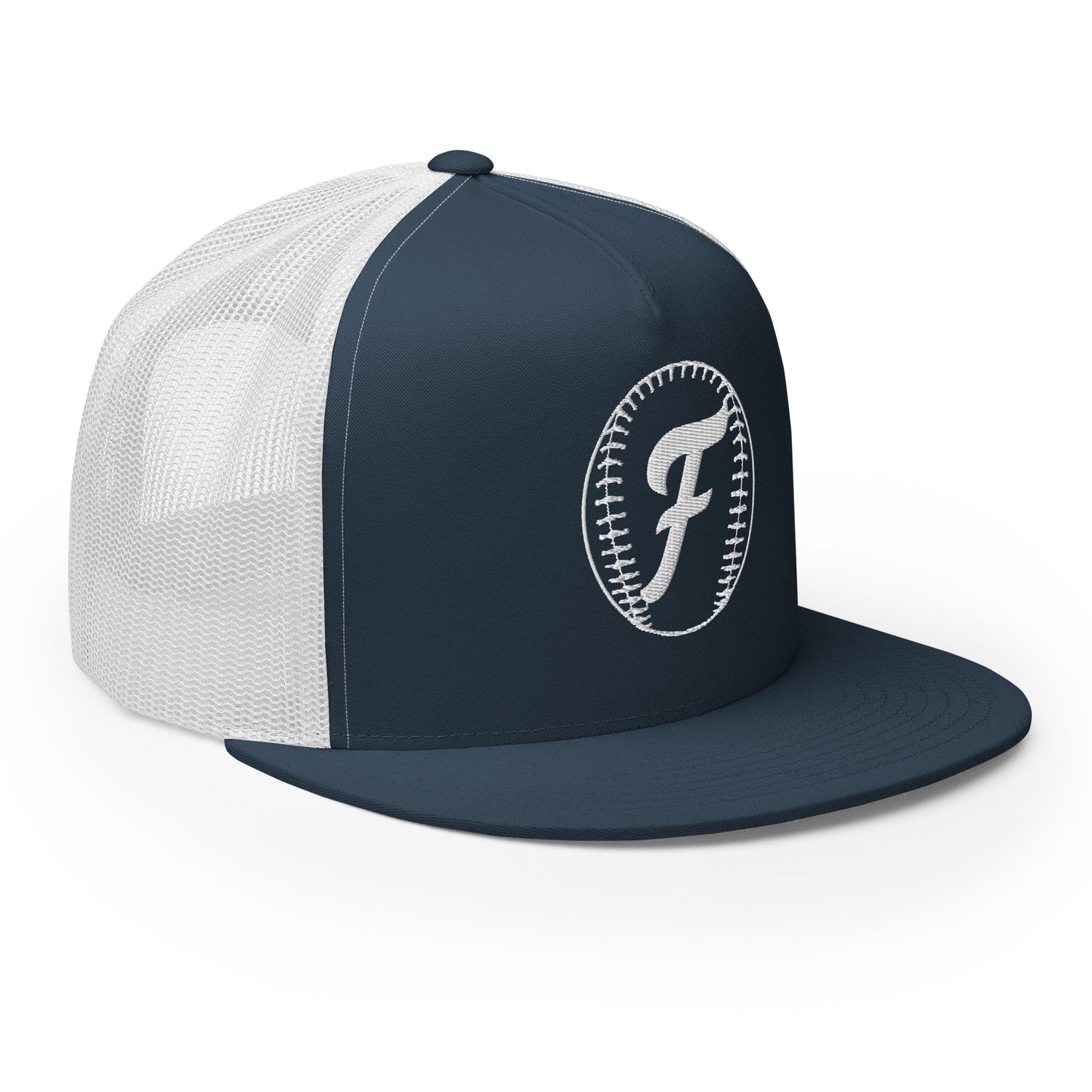 Farmers Baseball Trucker Cap-Navy