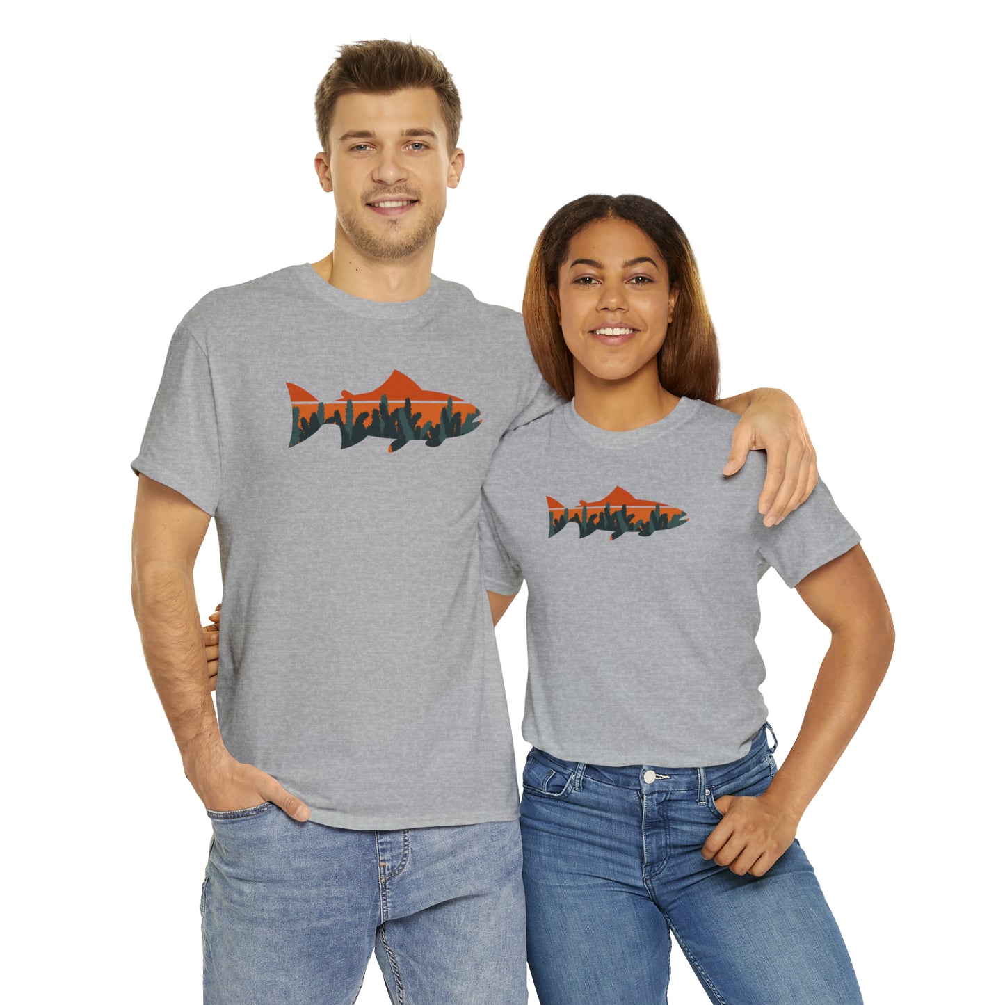 TROUT TEE-Unisex Heavy Cotton Tee