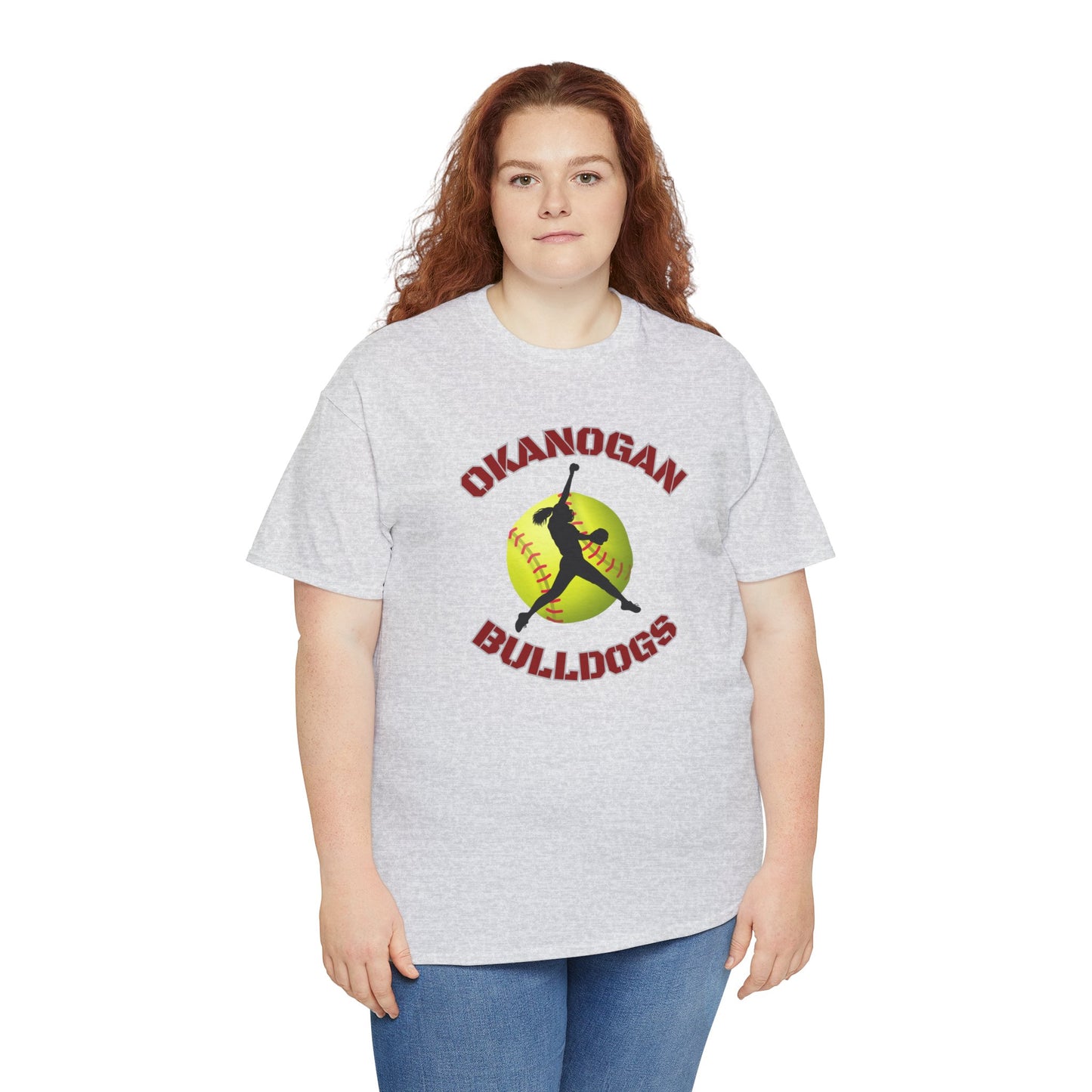 OK SOFTBALL PITCHER-Unisex Heavy Cotton Tee