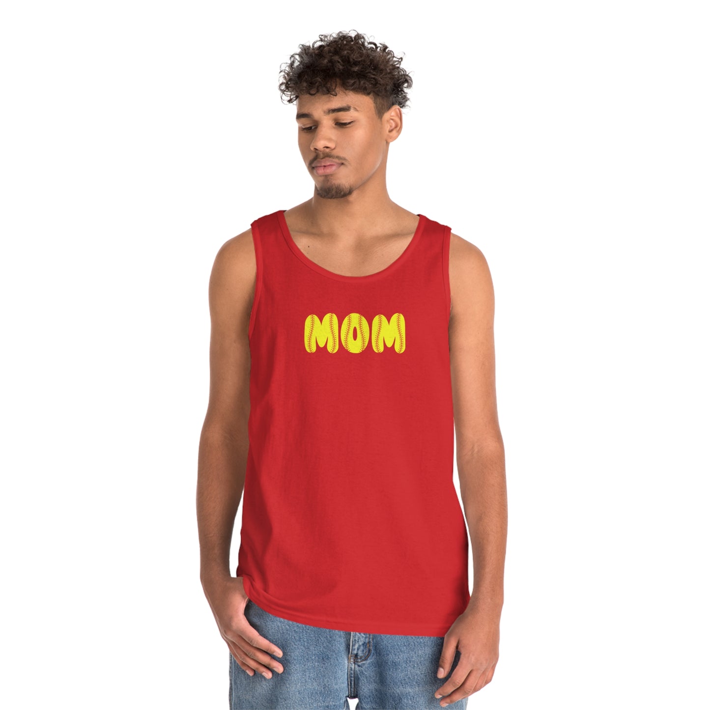 Softball MOM tank-Unisex Heavy Cotton Tank Top