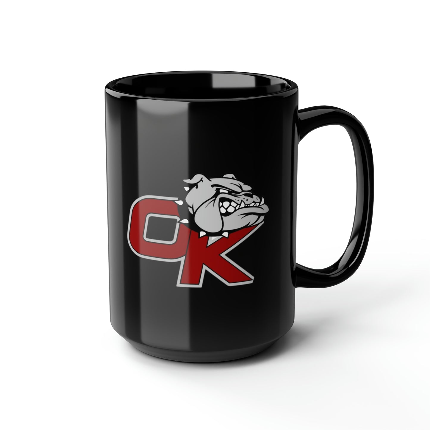 OK BULLDOGS-Black Mug, 15oz