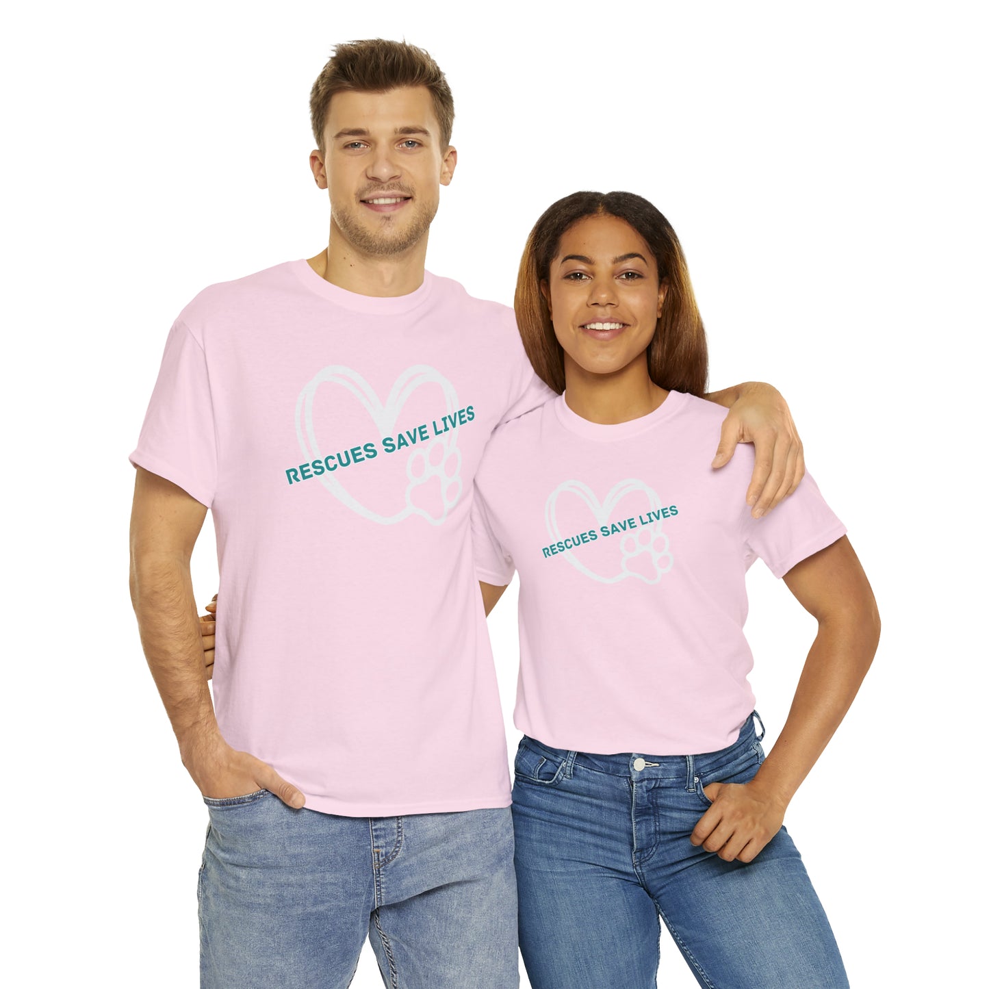 RESCUES SAVE LIVES TEE-Unisex Heavy Cotton Tee