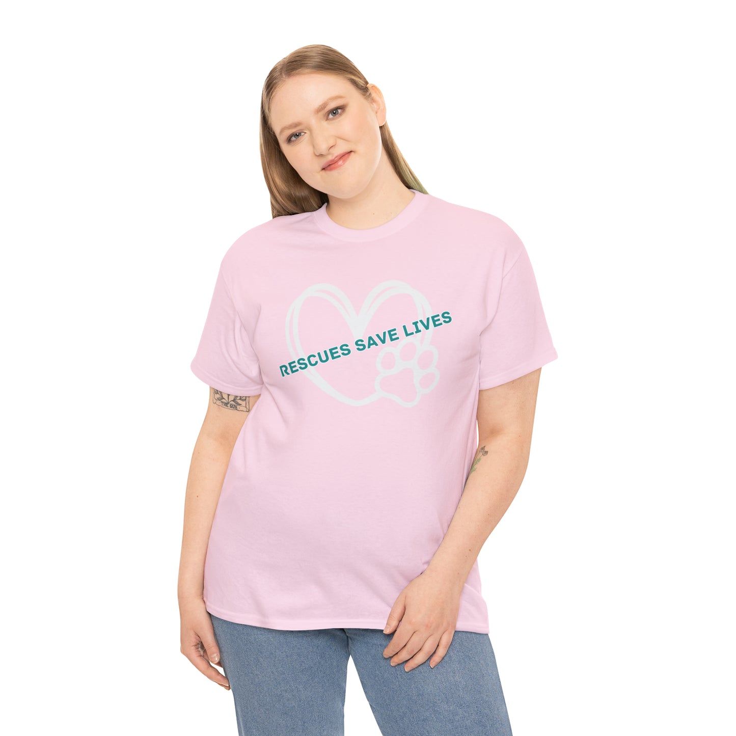 RESCUES SAVE LIVES TEE-Unisex Heavy Cotton Tee