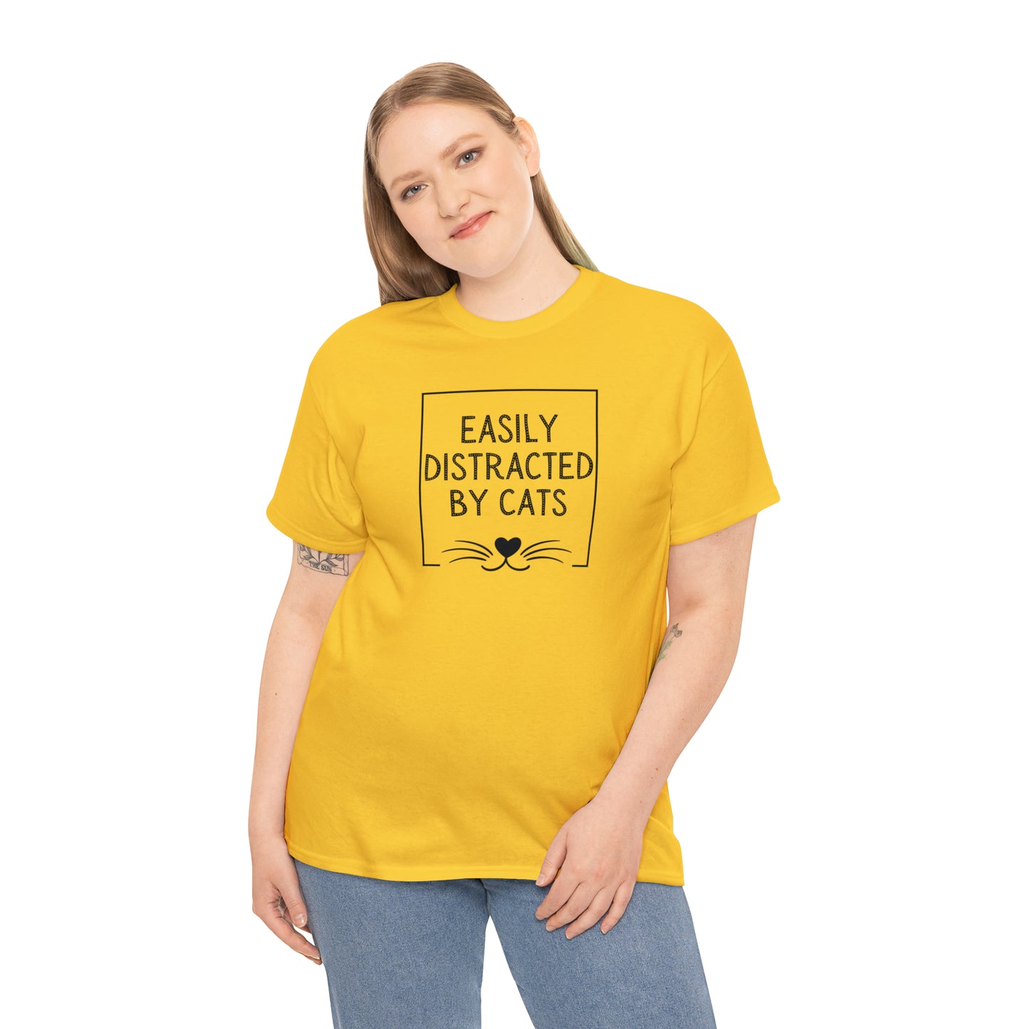 DISTRACTED BY CATS TEE-ALL PROCEEDS DONATED TO ANIMAL RESCUE!