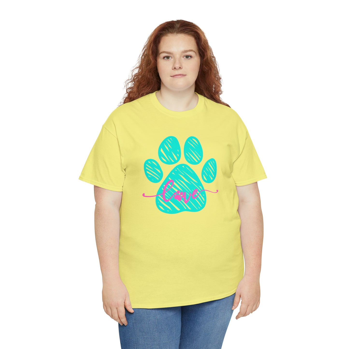 LOVE PAW TEE-Unisex Heavy Cotton Tee