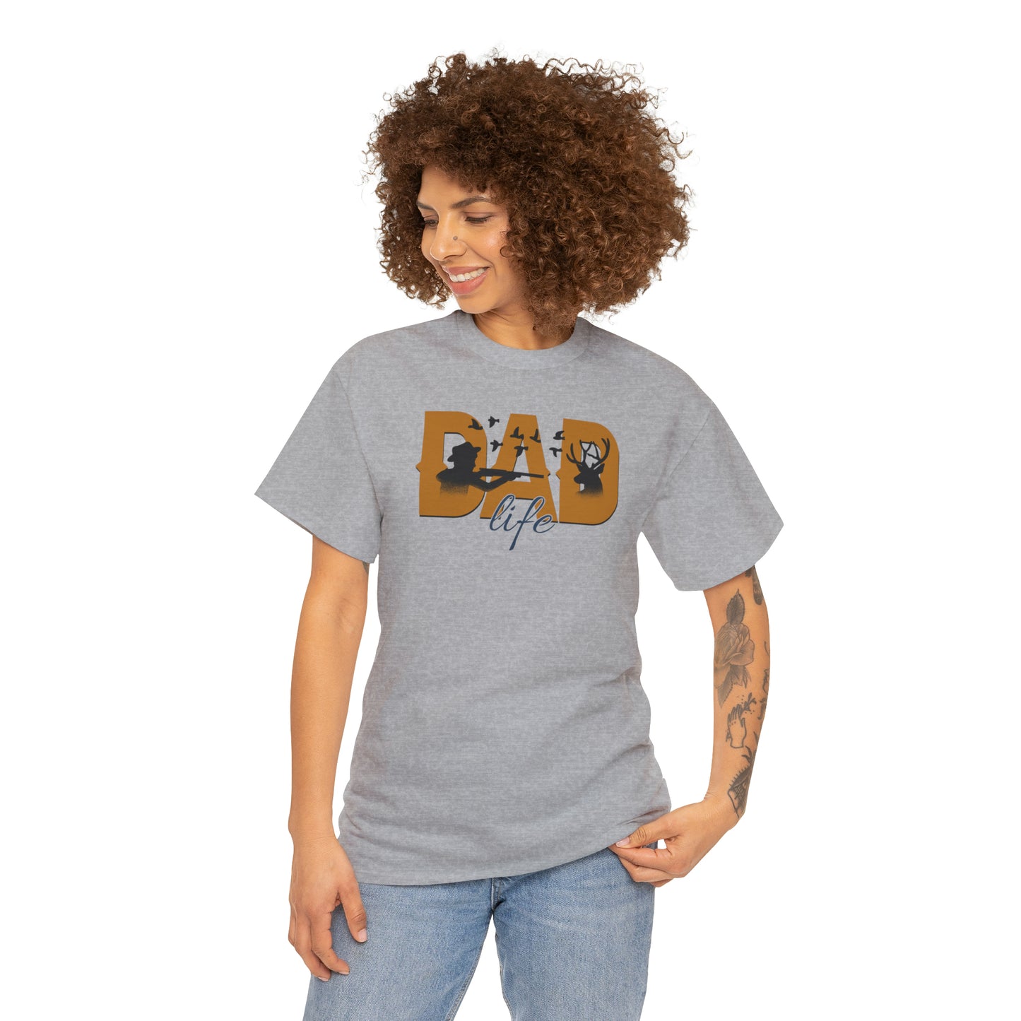 DAD LIFE HUNTING TEE-Unisex Heavy Cotton Tee