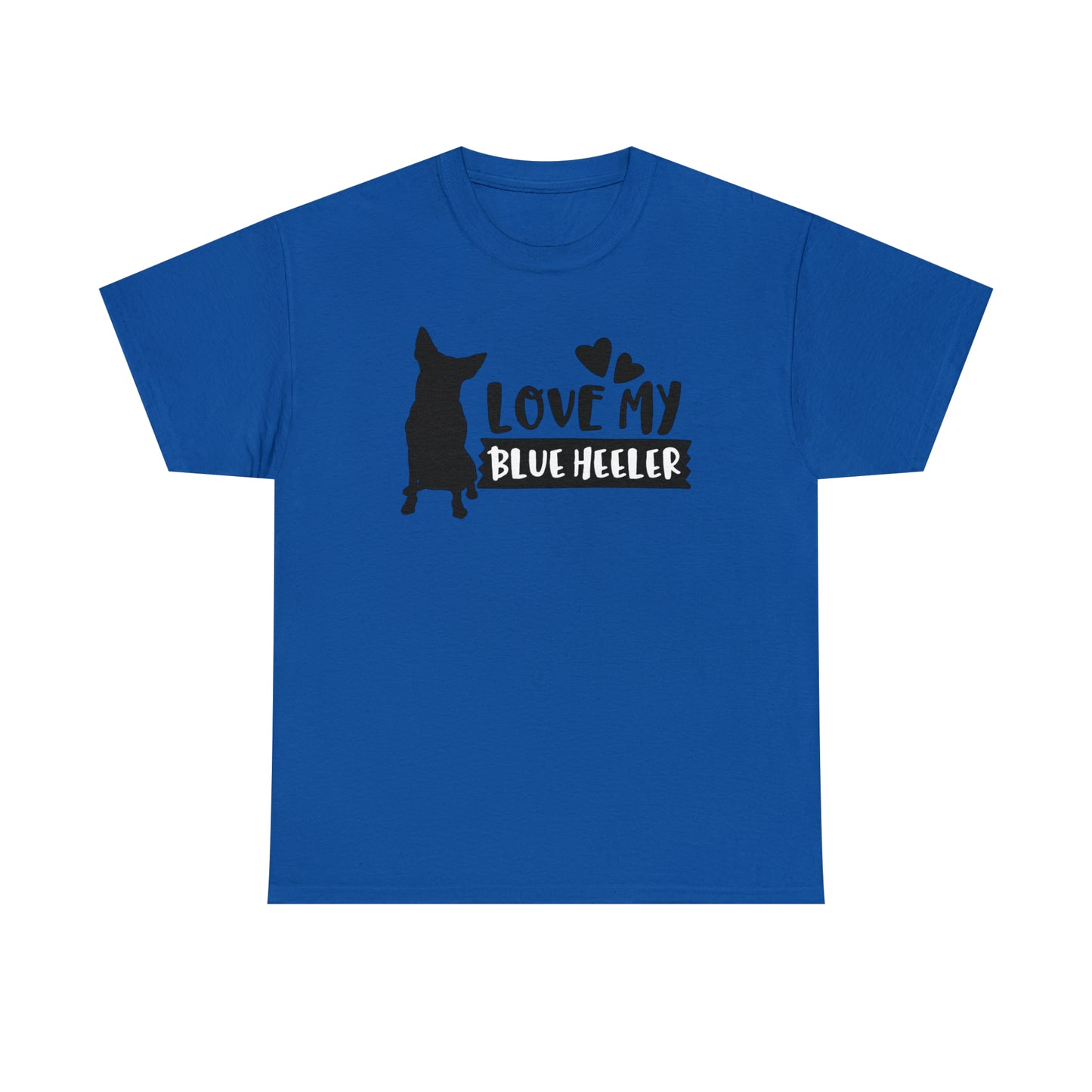 BLUE HEELER LOVE TEE-Unisex Heavy Cotton Tee