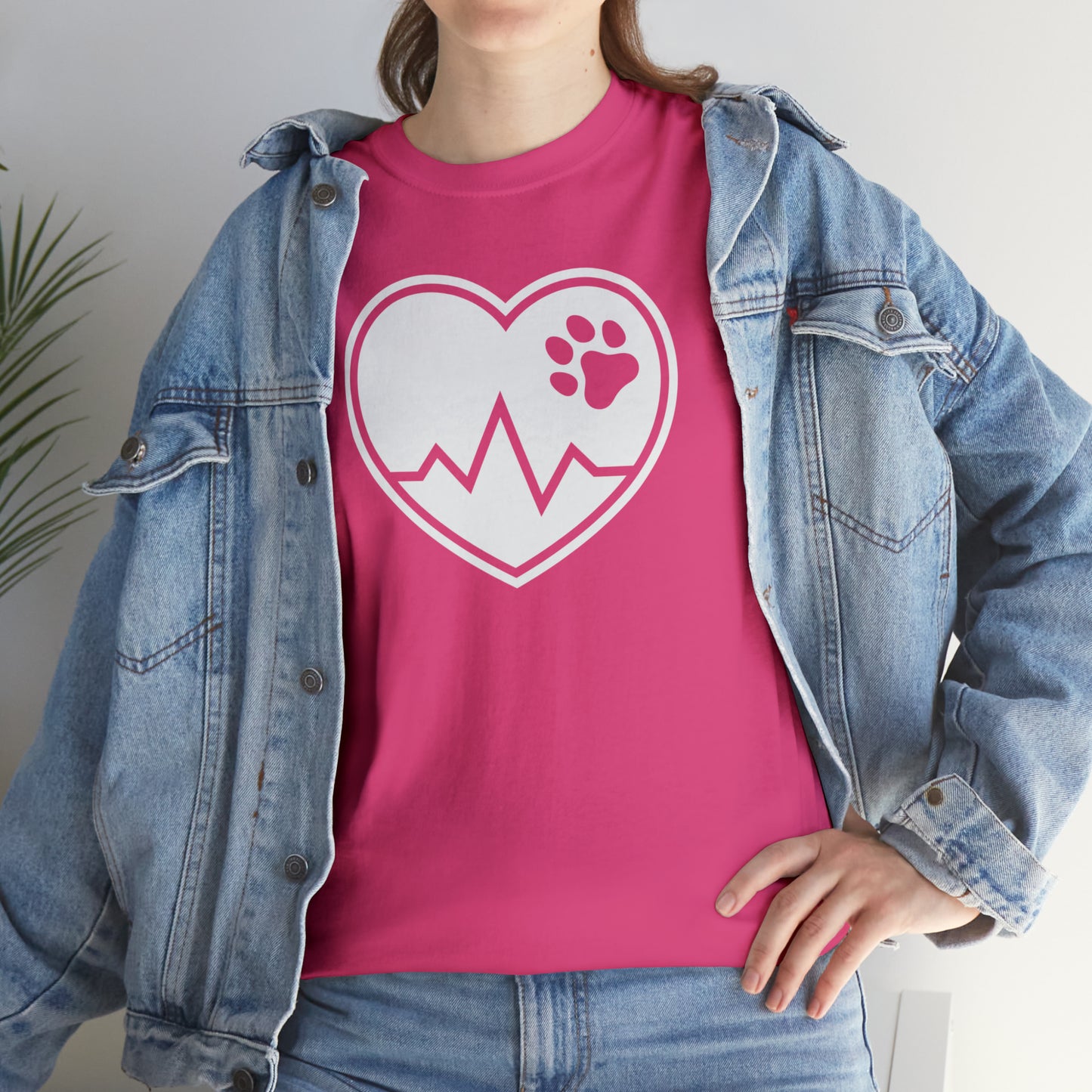 PAW HEARTBEAT TEE--ALL PROCEEDS DONATED TO ANIMAL RESCUE