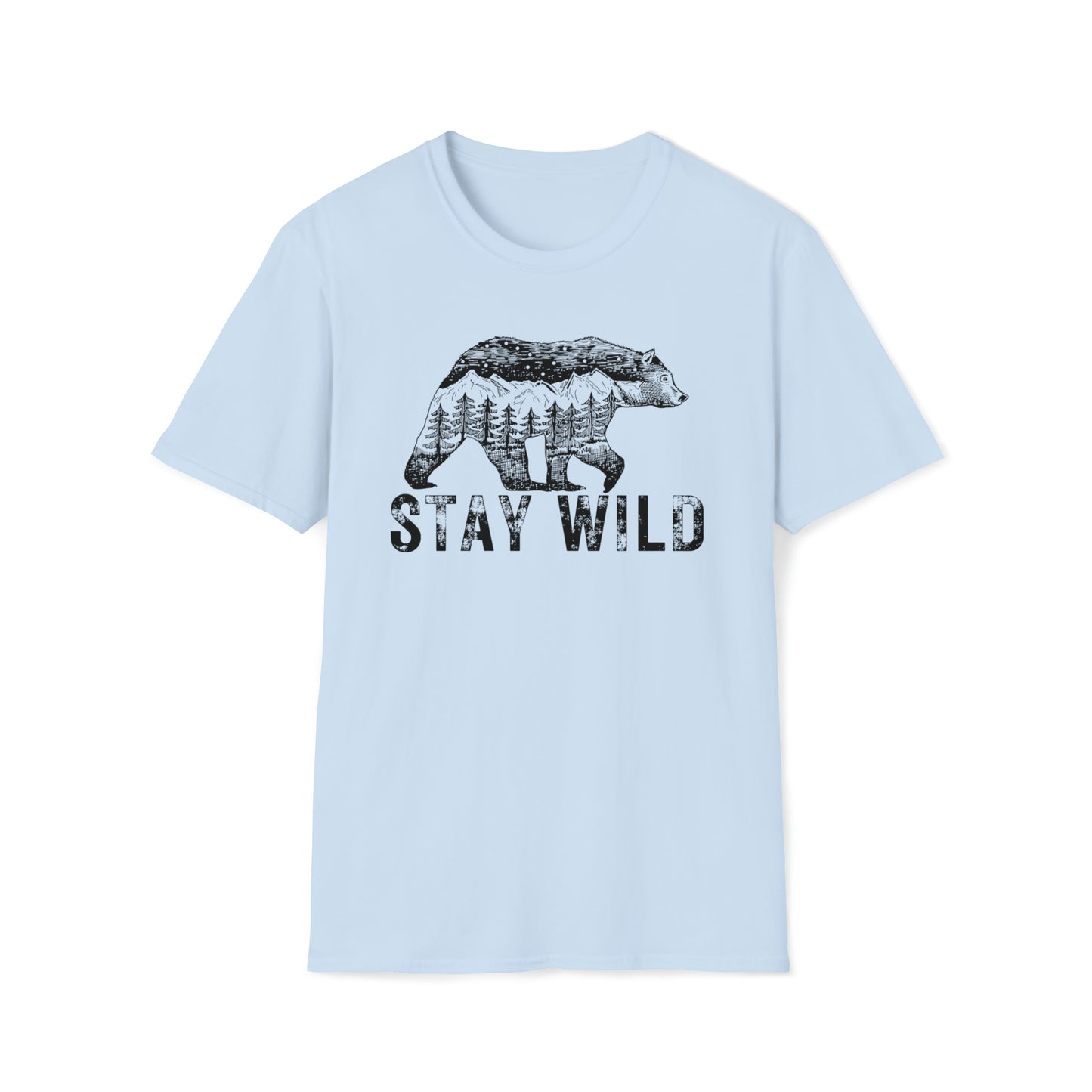 BEAR STAY WILD TEE-Unisex Softstyle T-Shirt