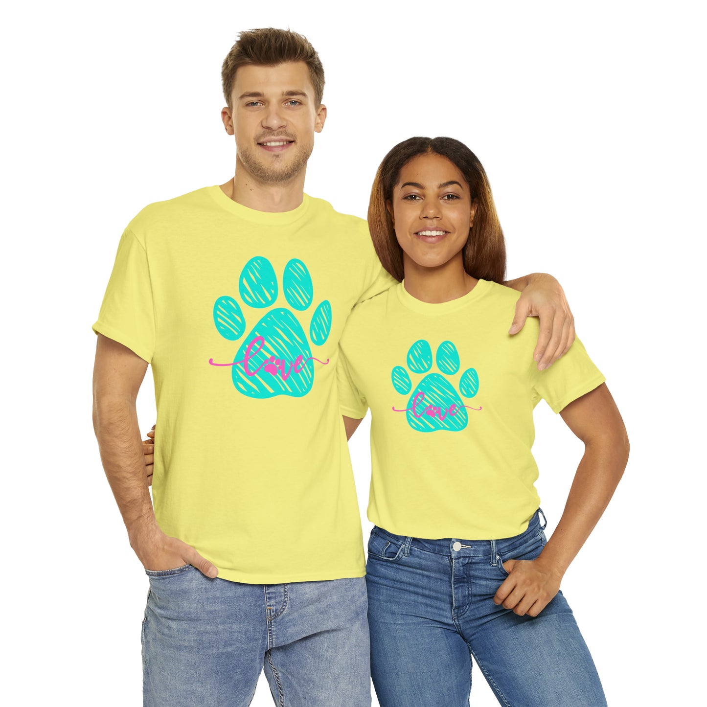 LOVE PAW TEE-Unisex Heavy Cotton Tee