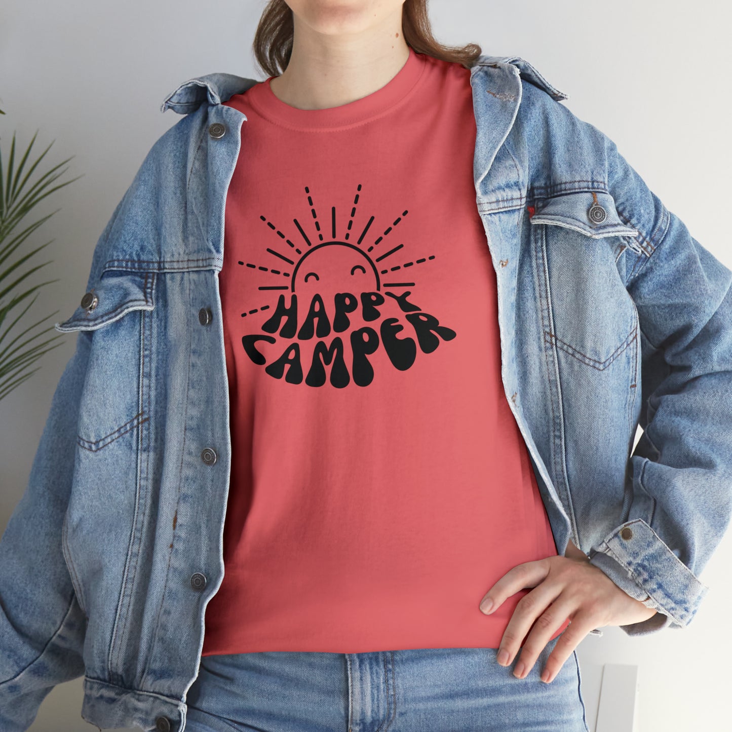 HAPPY CAMPER TEE-Unisex Heavy Cotton Tee