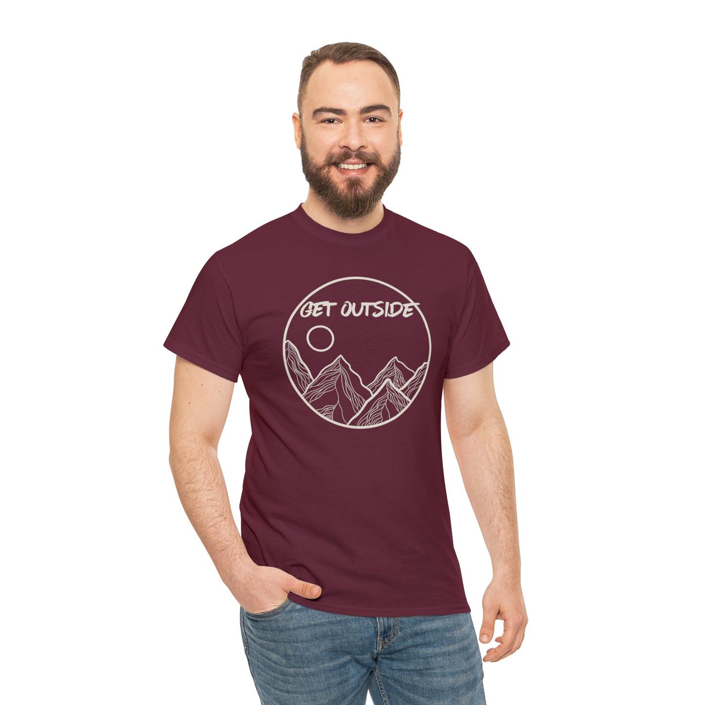 GET OUTSIDE TEE-Unisex Heavy Cotton Tee