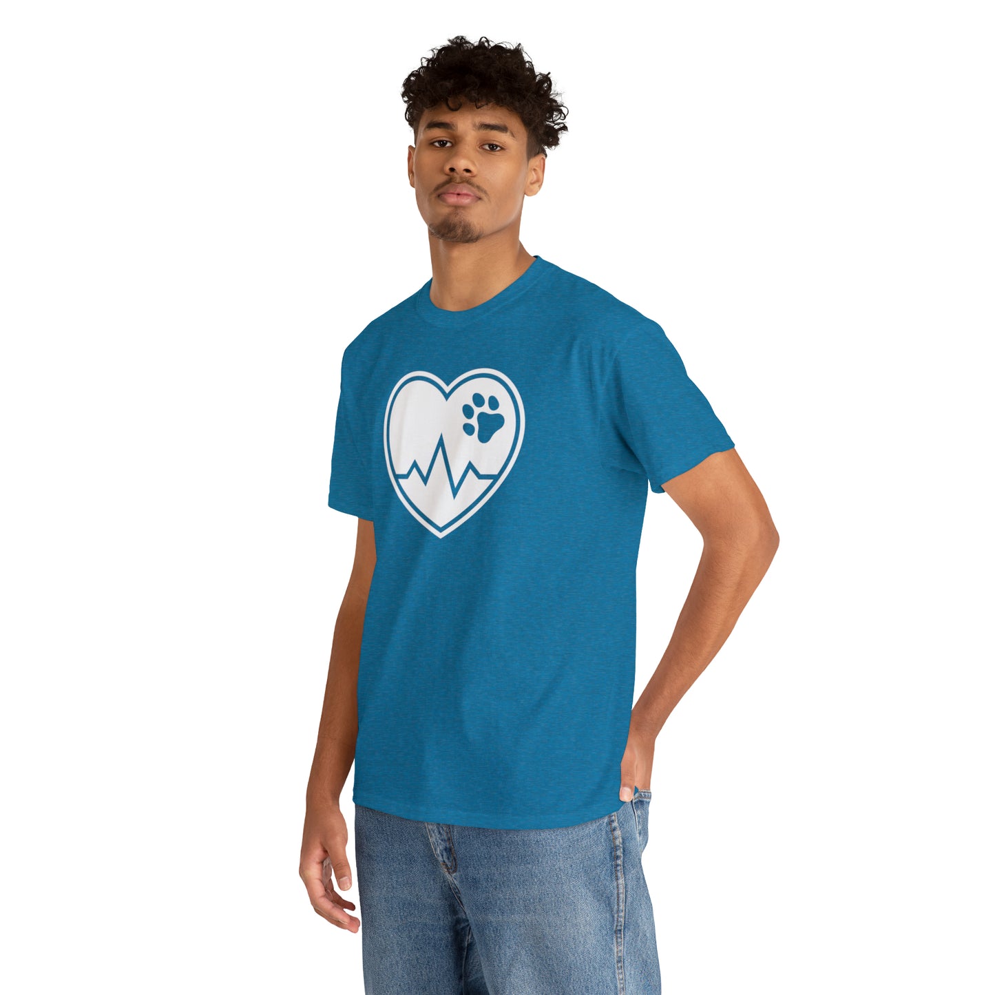 PAW HEARTBEAT TEE--ALL PROCEEDS DONATED TO ANIMAL RESCUE