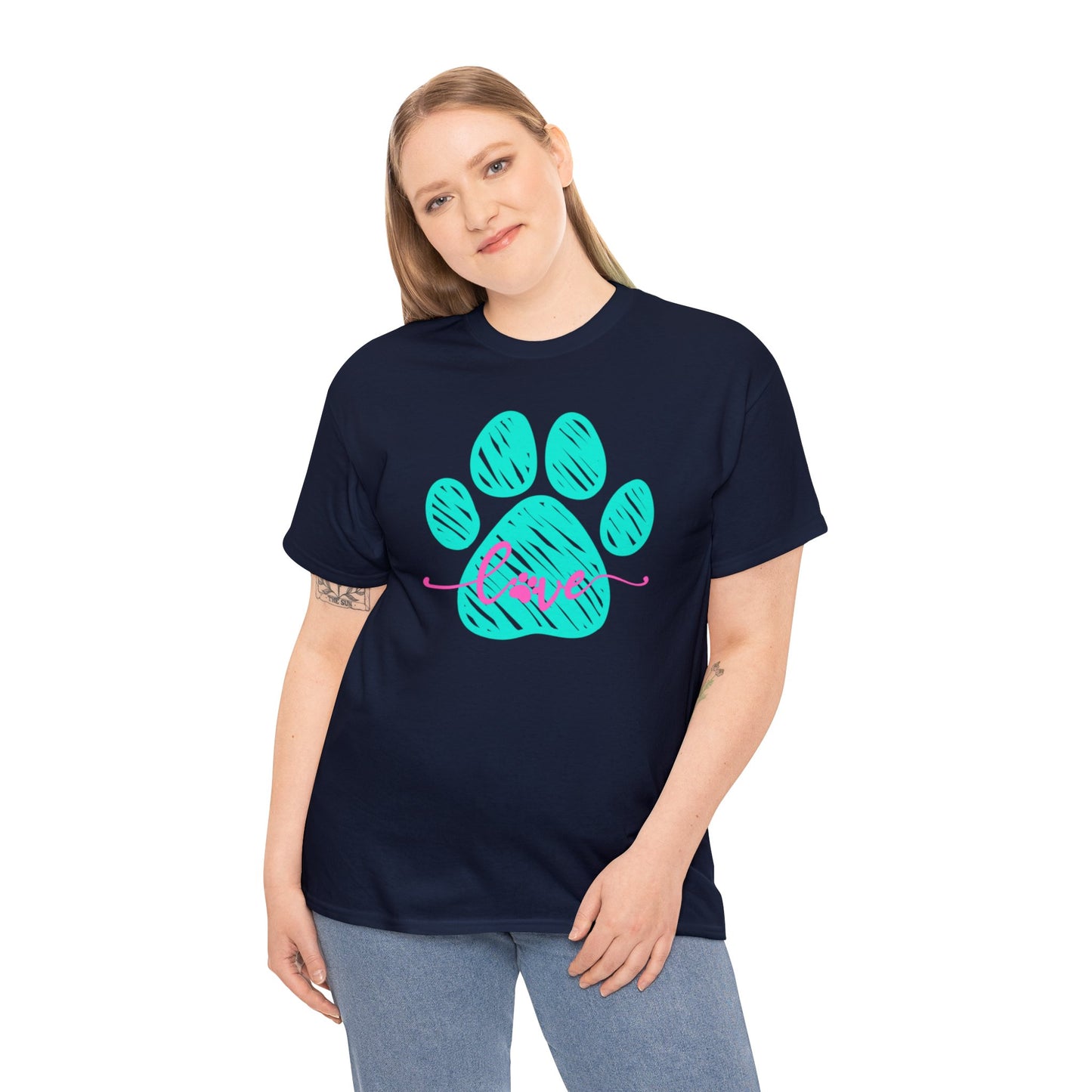 LOVE PAW TEE-Unisex Heavy Cotton Tee