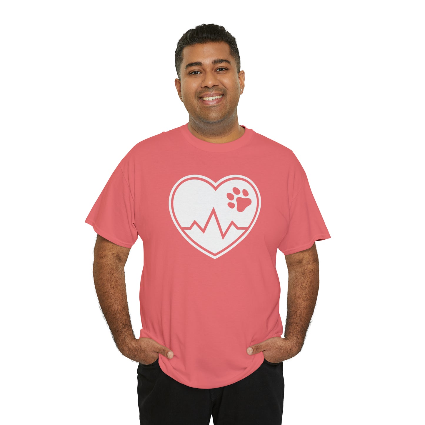 PAW HEARTBEAT TEE--ALL PROCEEDS DONATED TO ANIMAL RESCUE