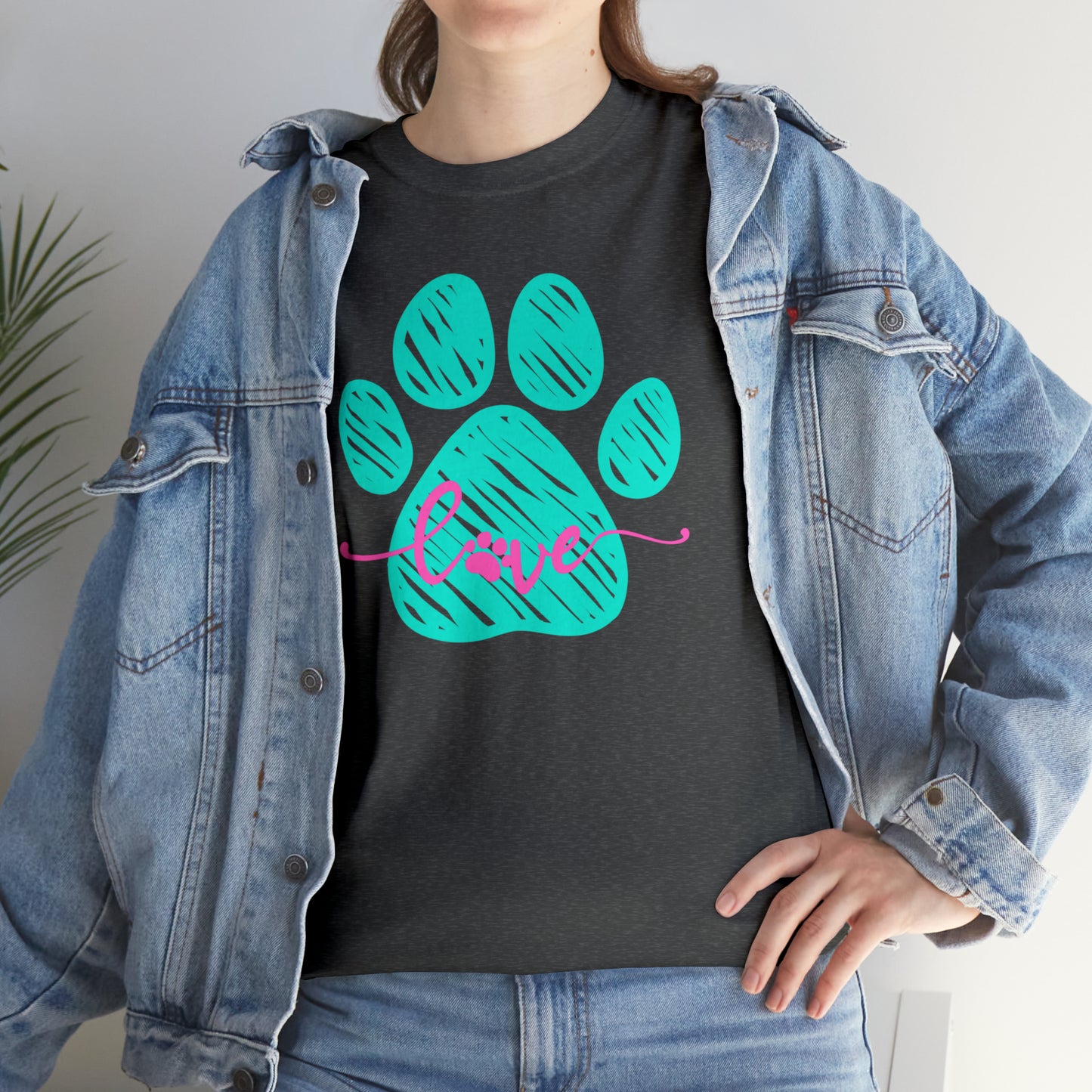 LOVE PAW TEE-Unisex Heavy Cotton Tee