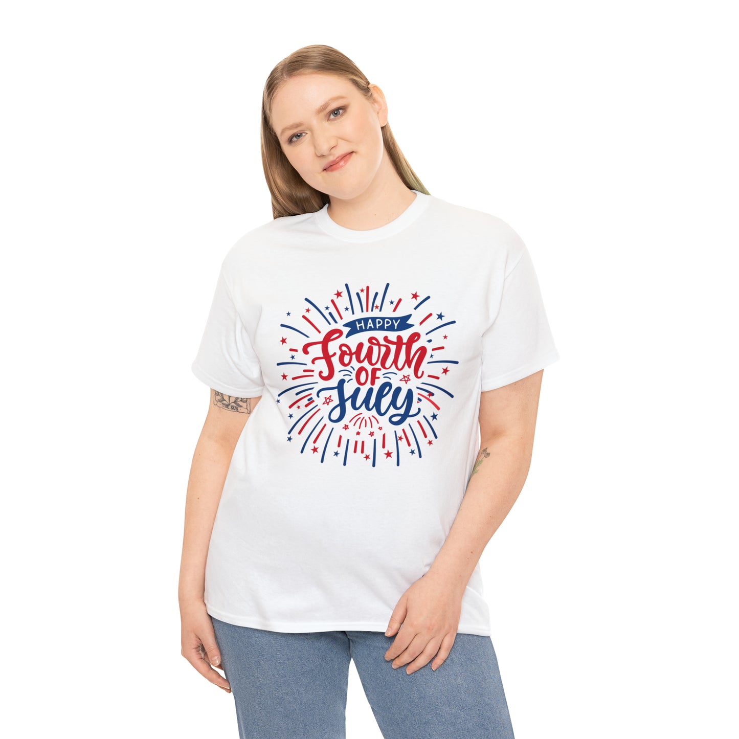 HAPPY 4TH!-Unisex Heavy Cotton Tee