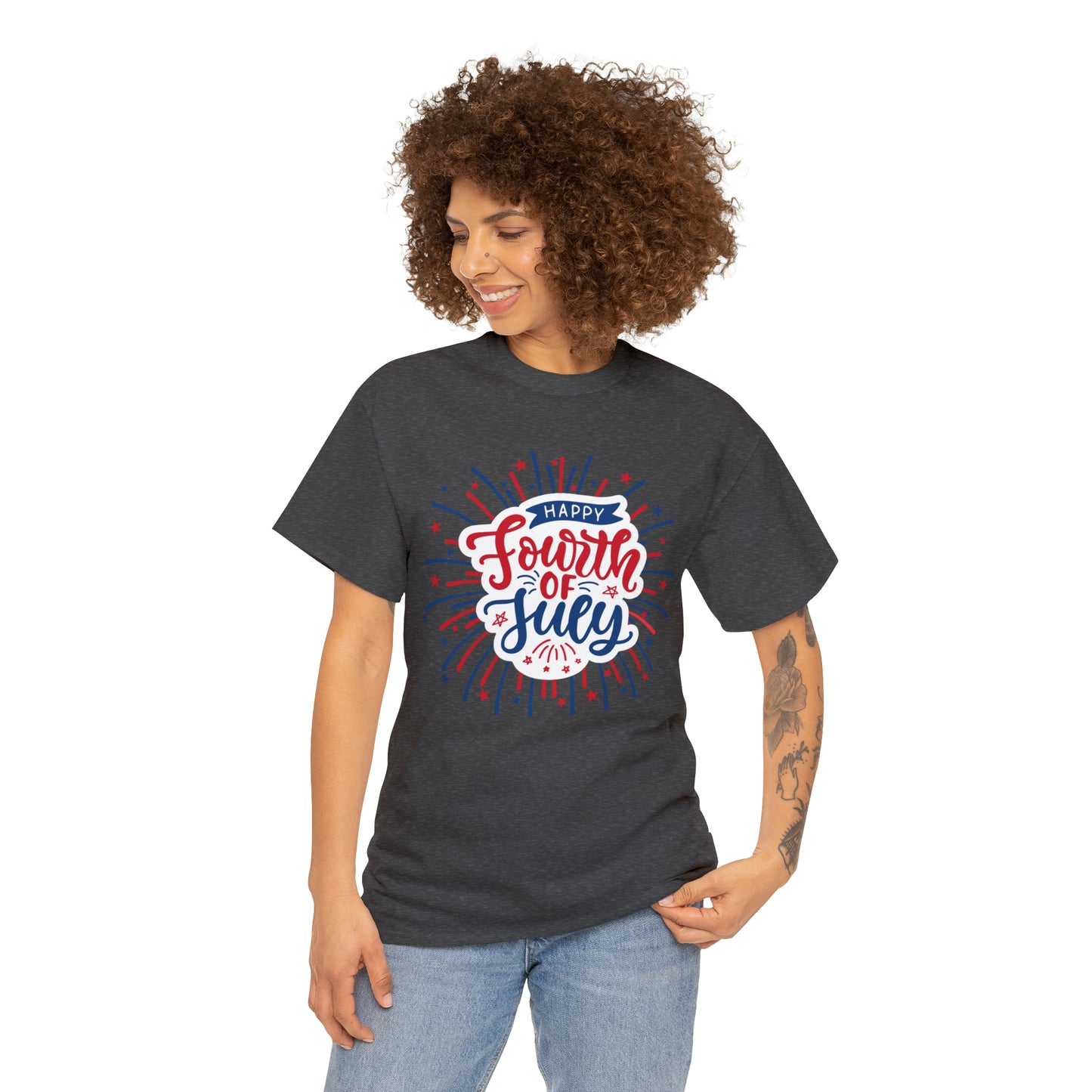 HAPPY 4TH!-Unisex Heavy Cotton Tee