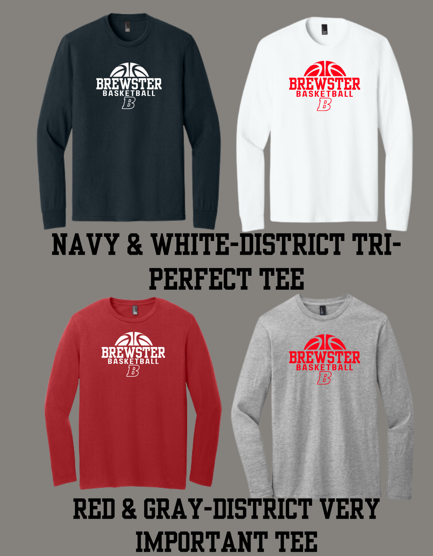 Brewster Basketball Long Sleeve Tee