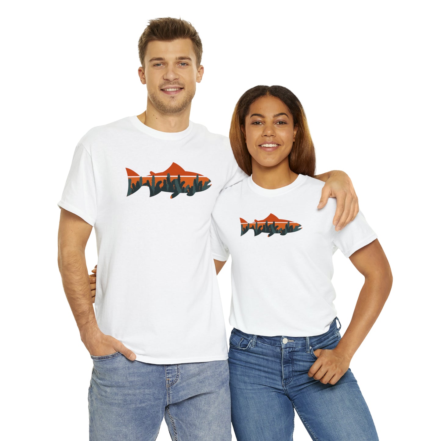 TROUT TEE-Unisex Heavy Cotton Tee