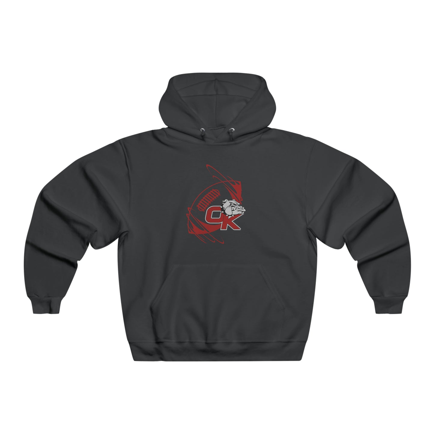 OKANOGAN FOOTBALL SPIRAL HOODIE-Men's NUBLEND® Hooded Sweatshirt