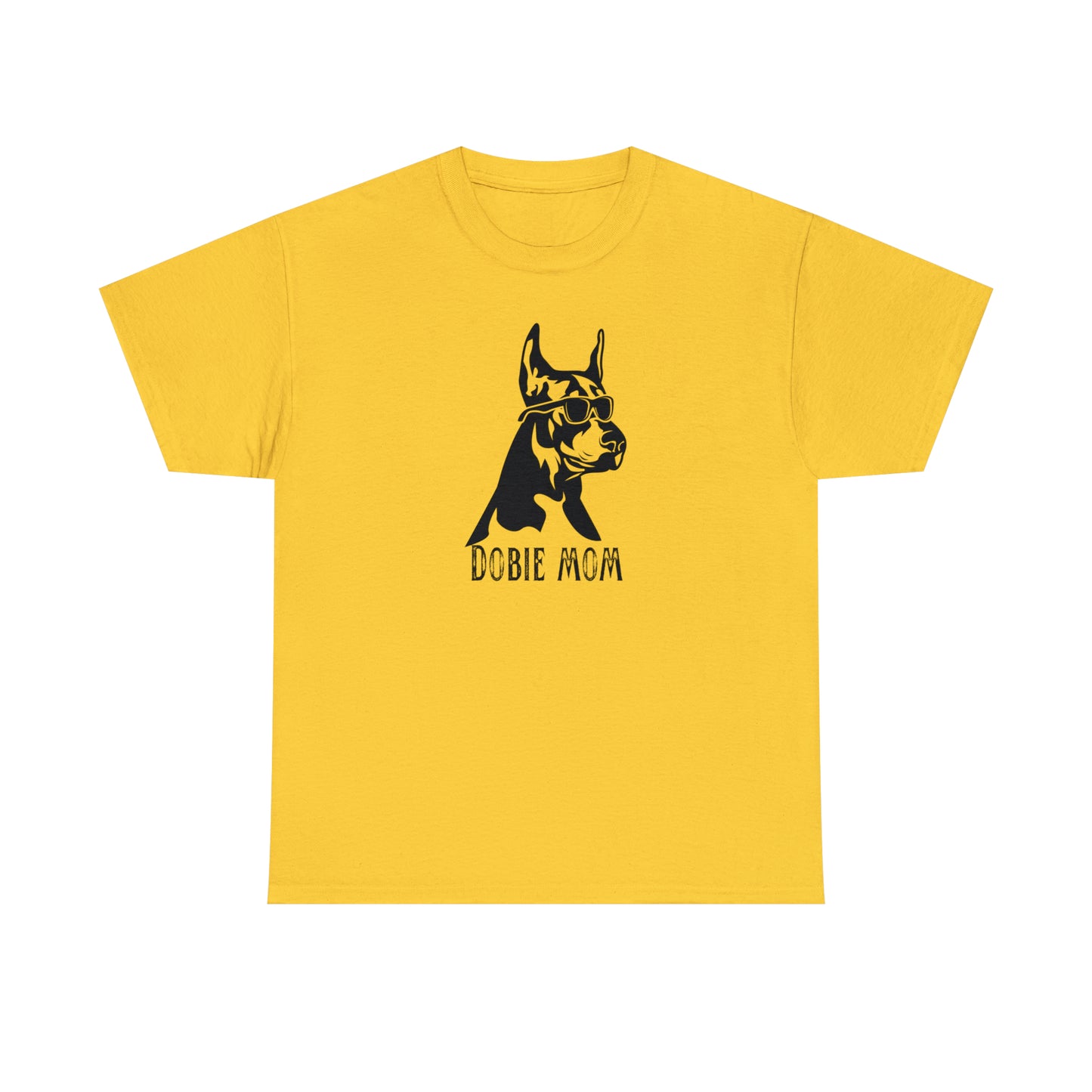 Dobie Mom Tee--Unisex Heavy Cotton Tee