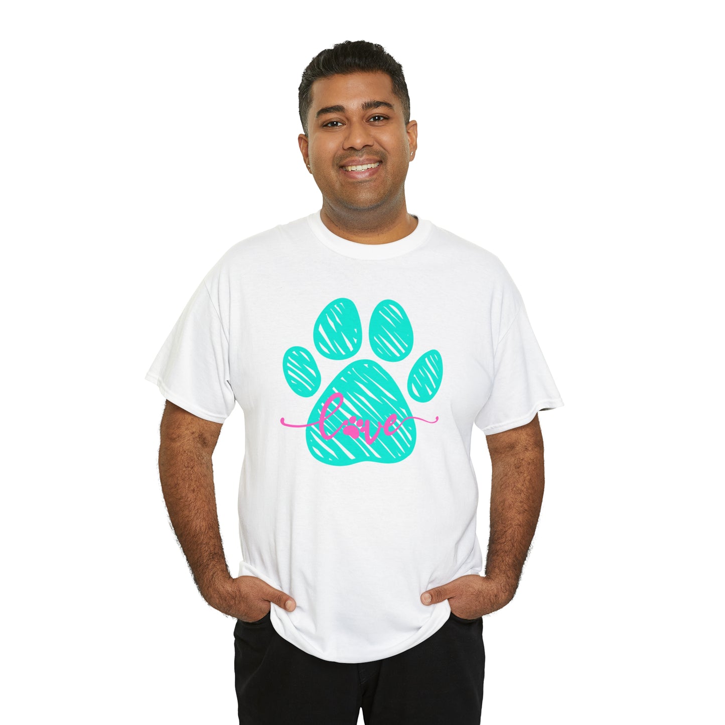 LOVE PAW TEE-Unisex Heavy Cotton Tee