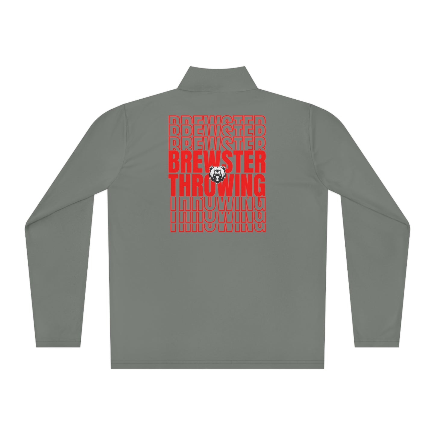 Brewster Throwing-FRONT/BACK PRINT-Unisex Quarter-Zip Pullover