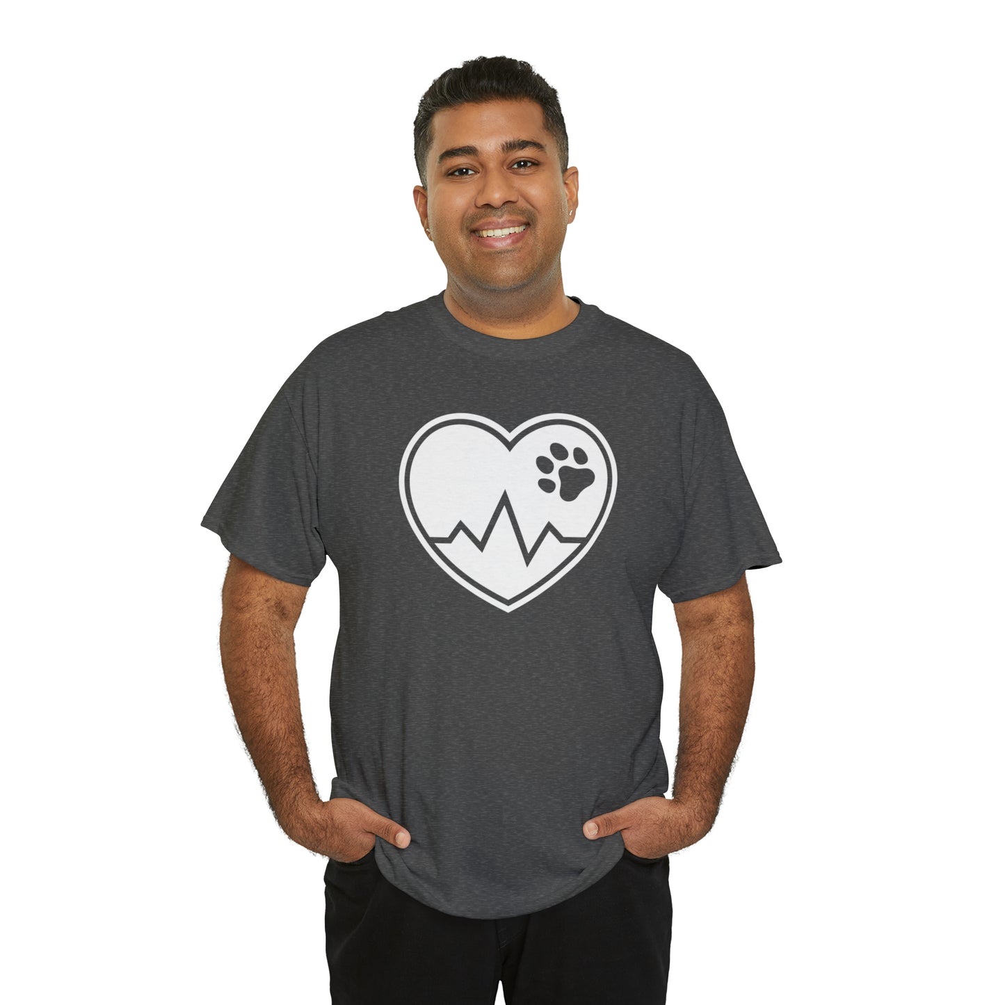 PAW HEARTBEAT TEE--ALL PROCEEDS DONATED TO ANIMAL RESCUE