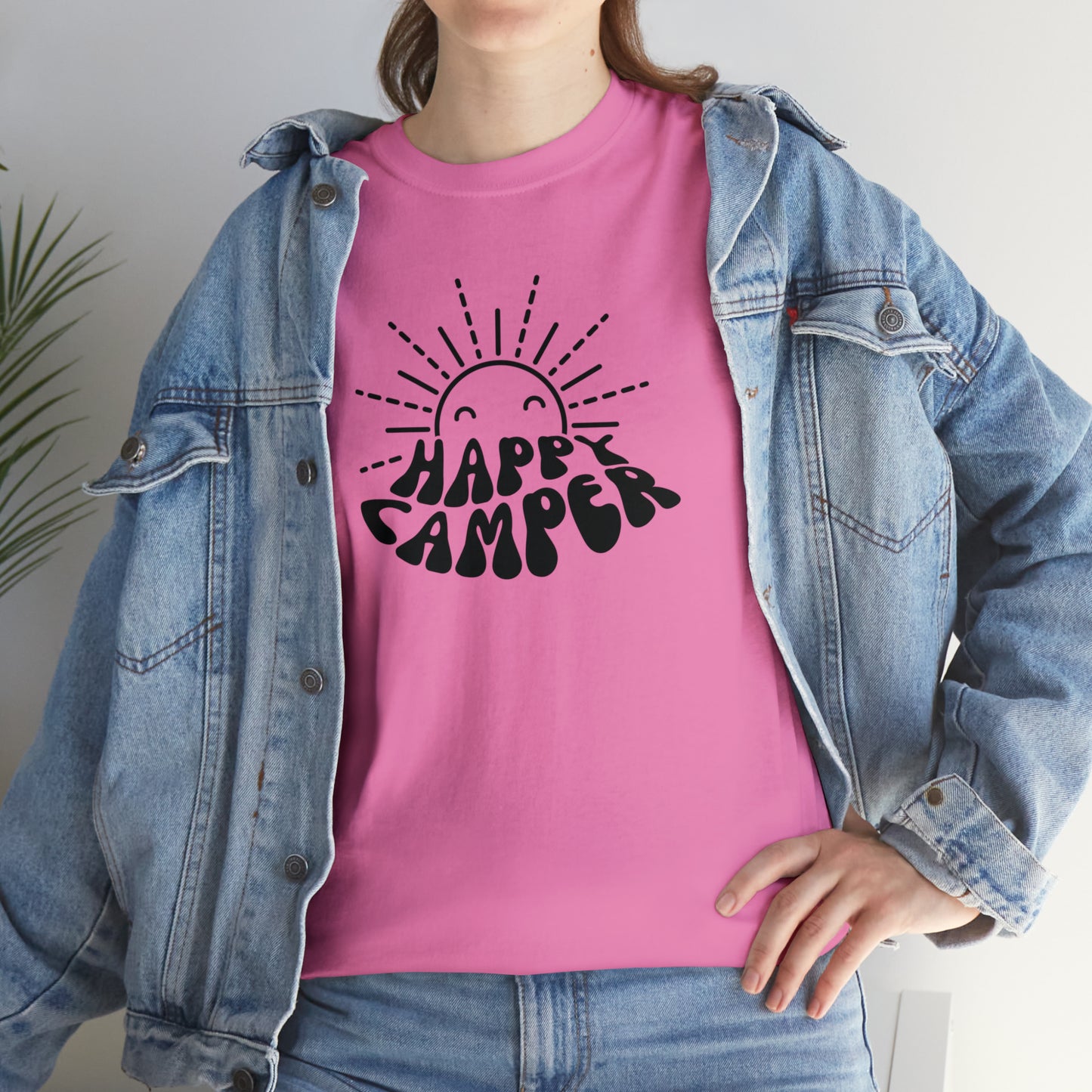 HAPPY CAMPER TEE-Unisex Heavy Cotton Tee