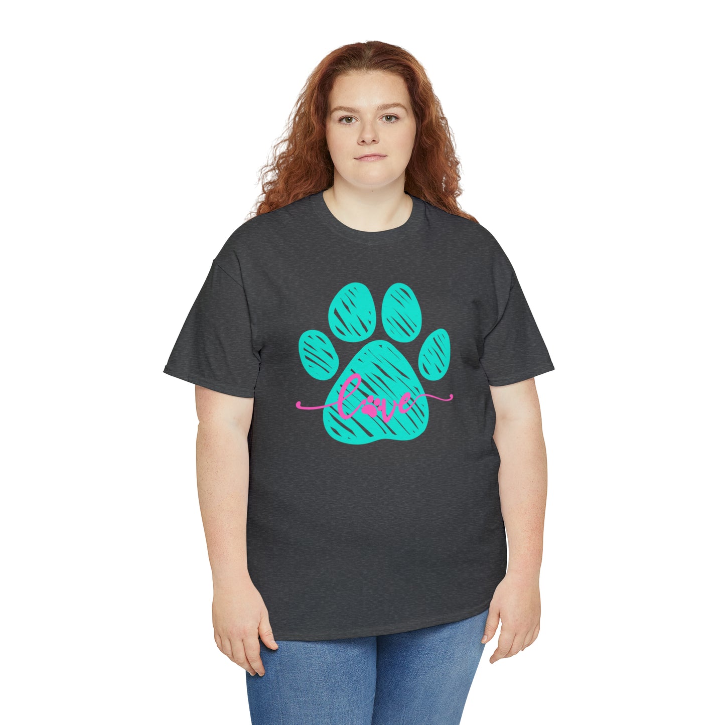 LOVE PAW TEE-Unisex Heavy Cotton Tee