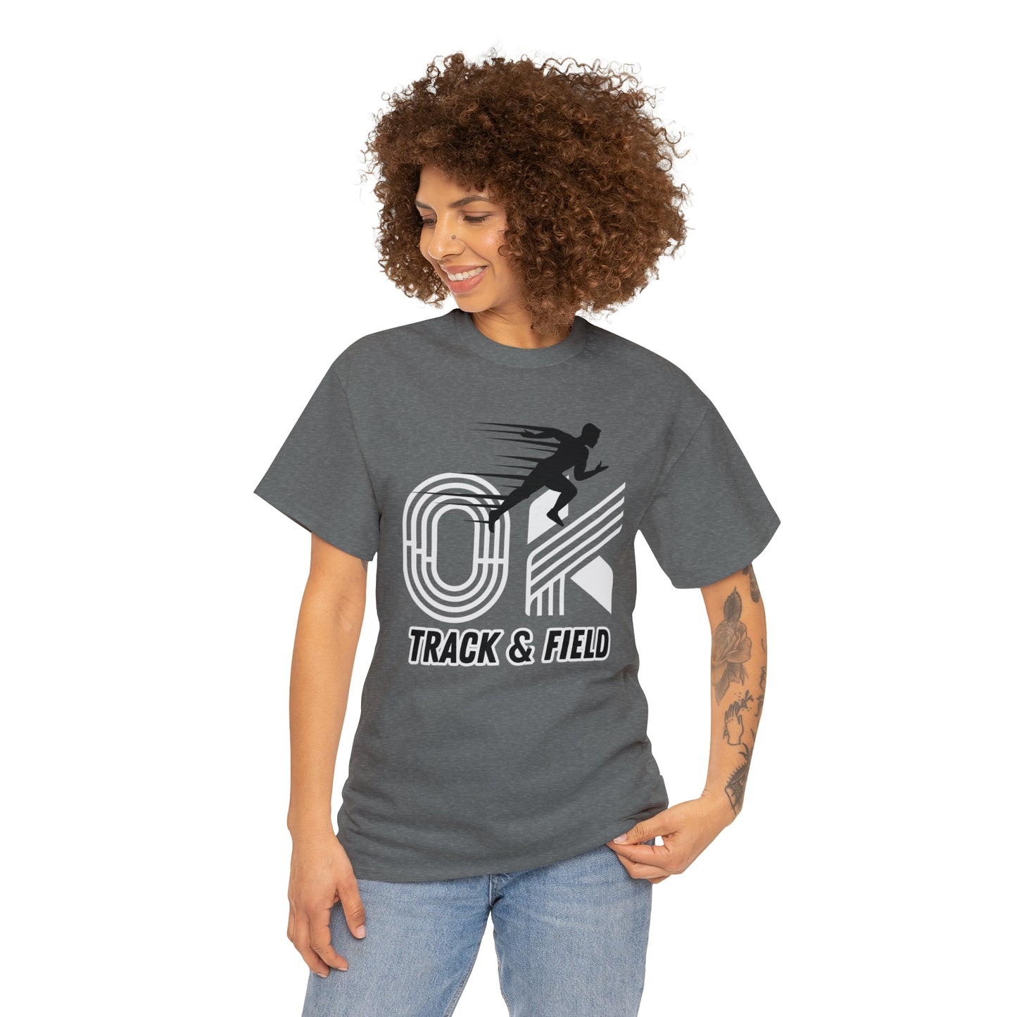 OK TRACK & FIELD TEE-Unisex Heavy Cotton Tee