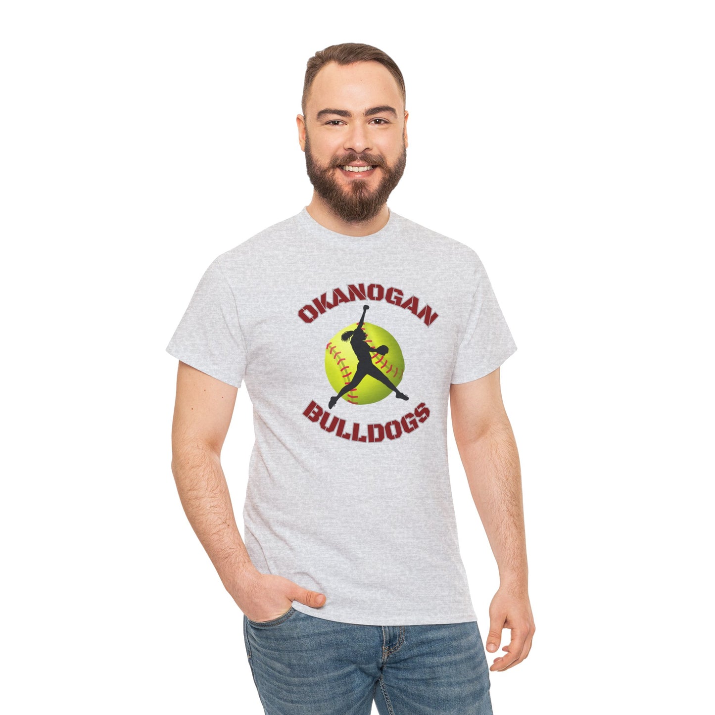 OK SOFTBALL PITCHER-Unisex Heavy Cotton Tee