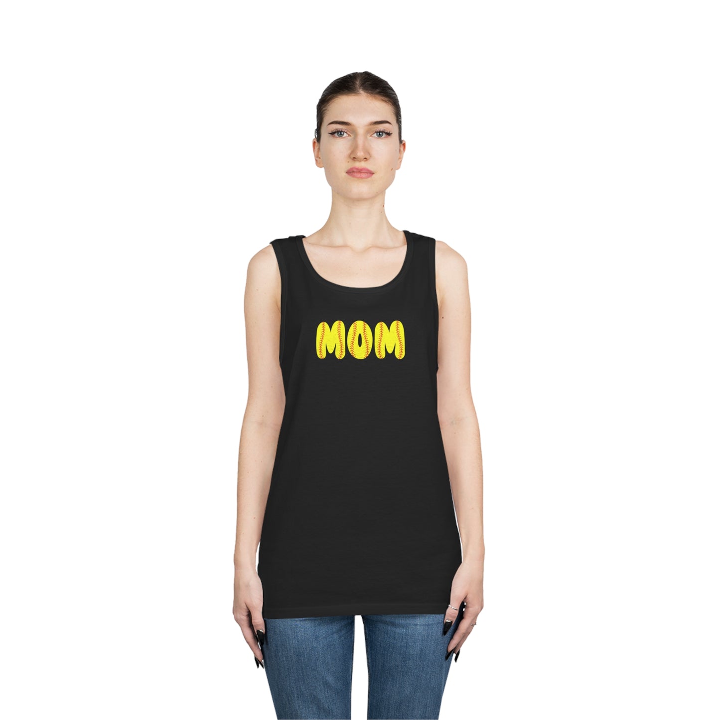 Softball MOM tank-Unisex Heavy Cotton Tank Top