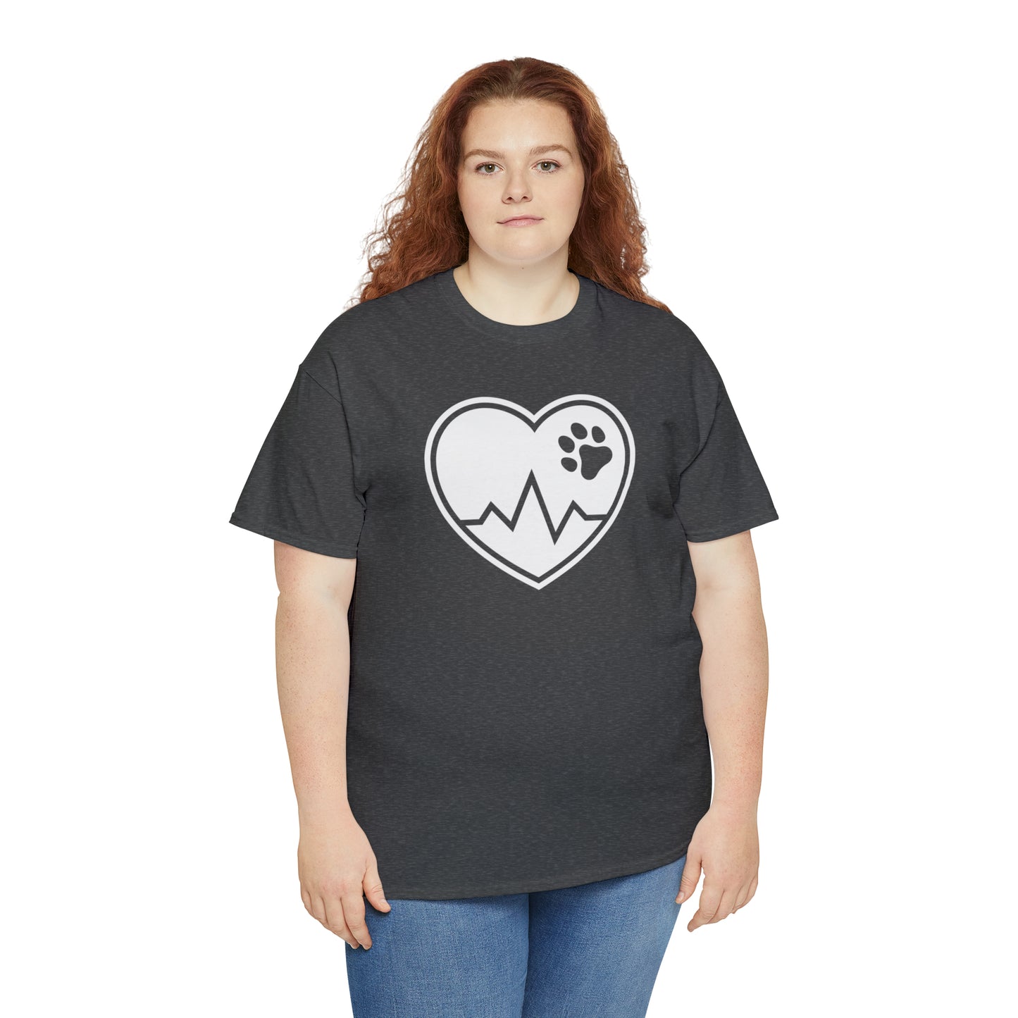 PAW HEARTBEAT TEE--ALL PROCEEDS DONATED TO ANIMAL RESCUE