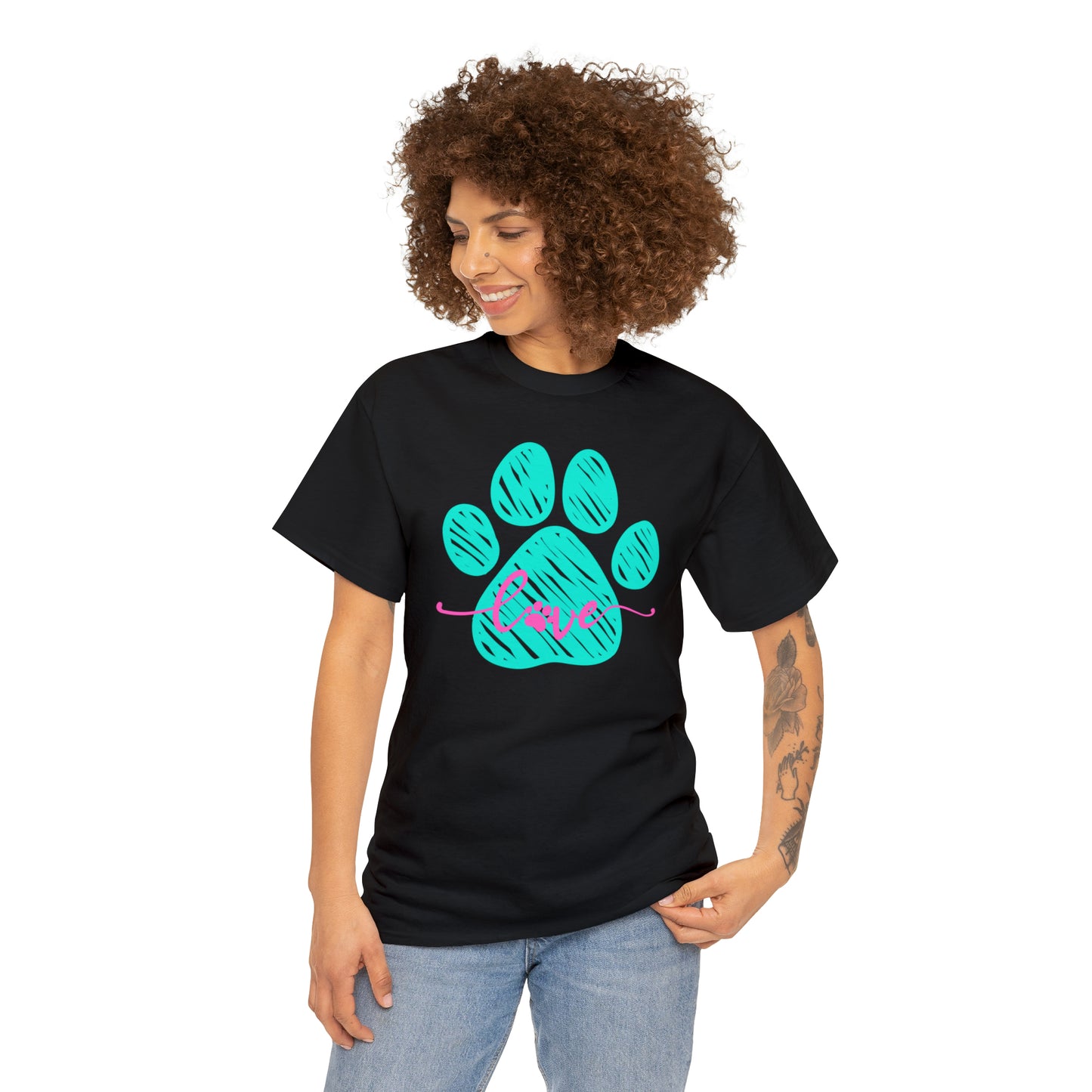 LOVE PAW TEE-Unisex Heavy Cotton Tee