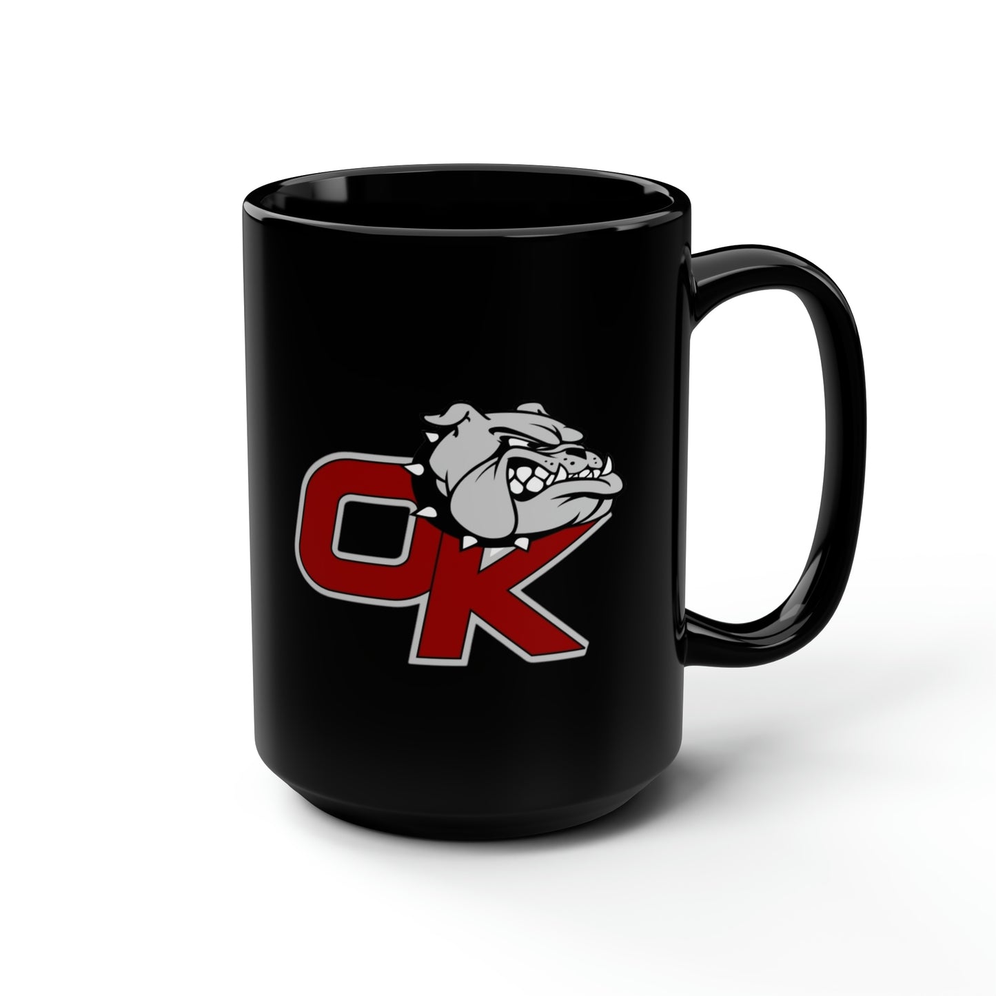 OK BULLDOGS-Black Mug, 15oz