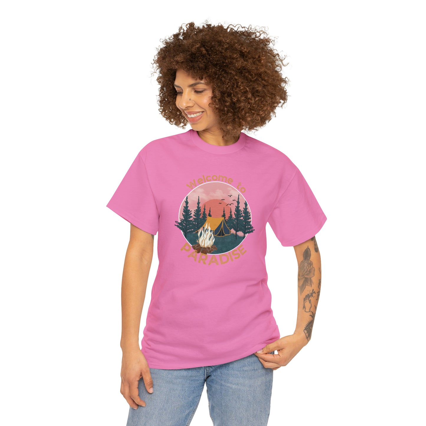 WELCOME TO PARADISE TEE-Unisex Heavy Cotton Tee