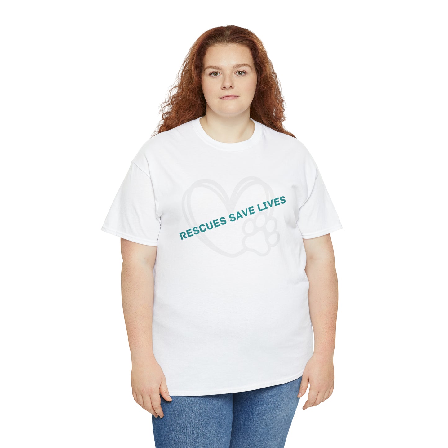 RESCUES SAVE LIVES TEE-Unisex Heavy Cotton Tee