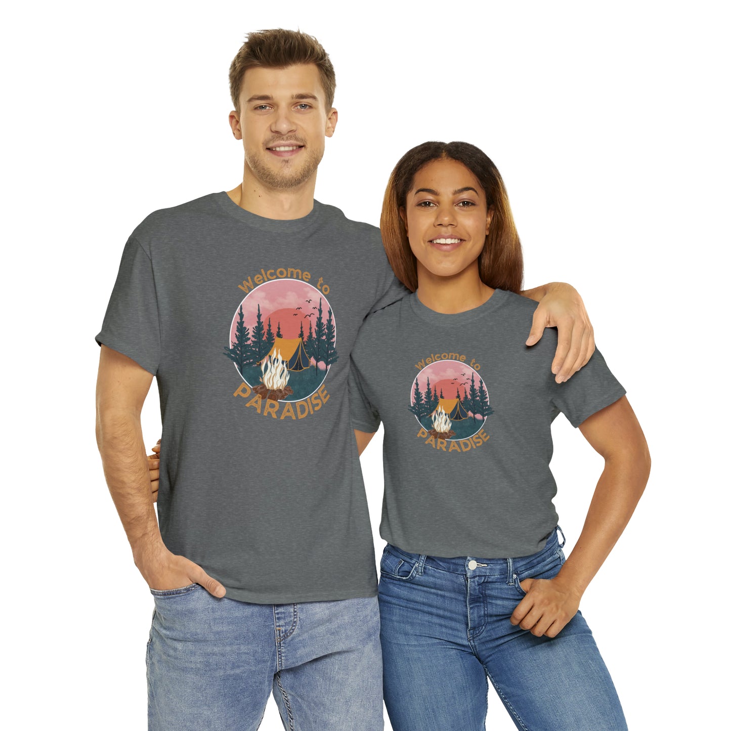 WELCOME TO PARADISE TEE-Unisex Heavy Cotton Tee