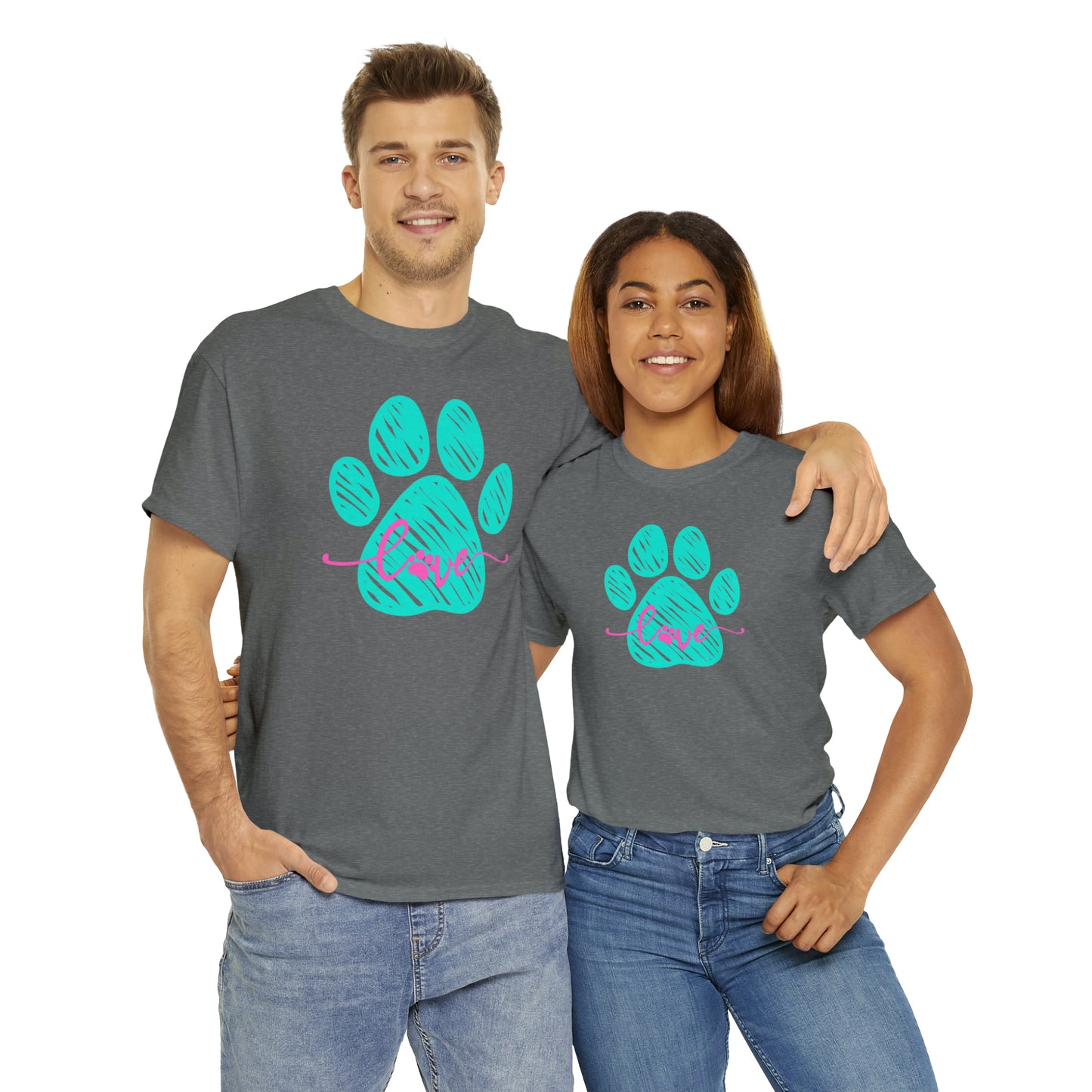 LOVE PAW TEE-Unisex Heavy Cotton Tee