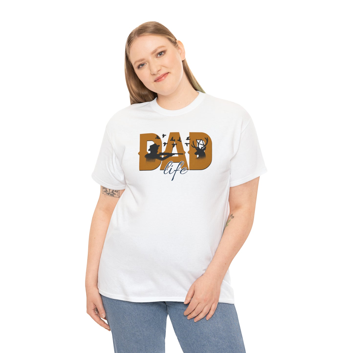 DAD LIFE HUNTING TEE-Unisex Heavy Cotton Tee