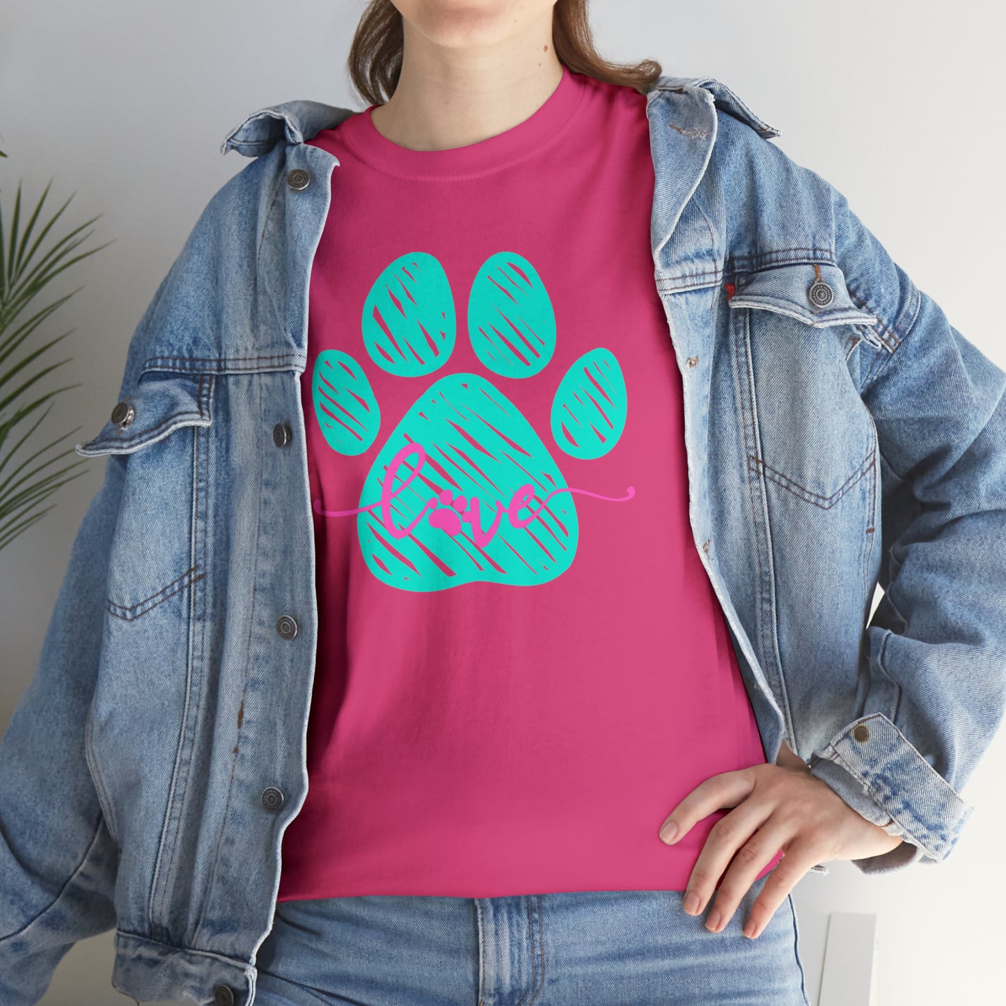 LOVE PAW TEE-Unisex Heavy Cotton Tee