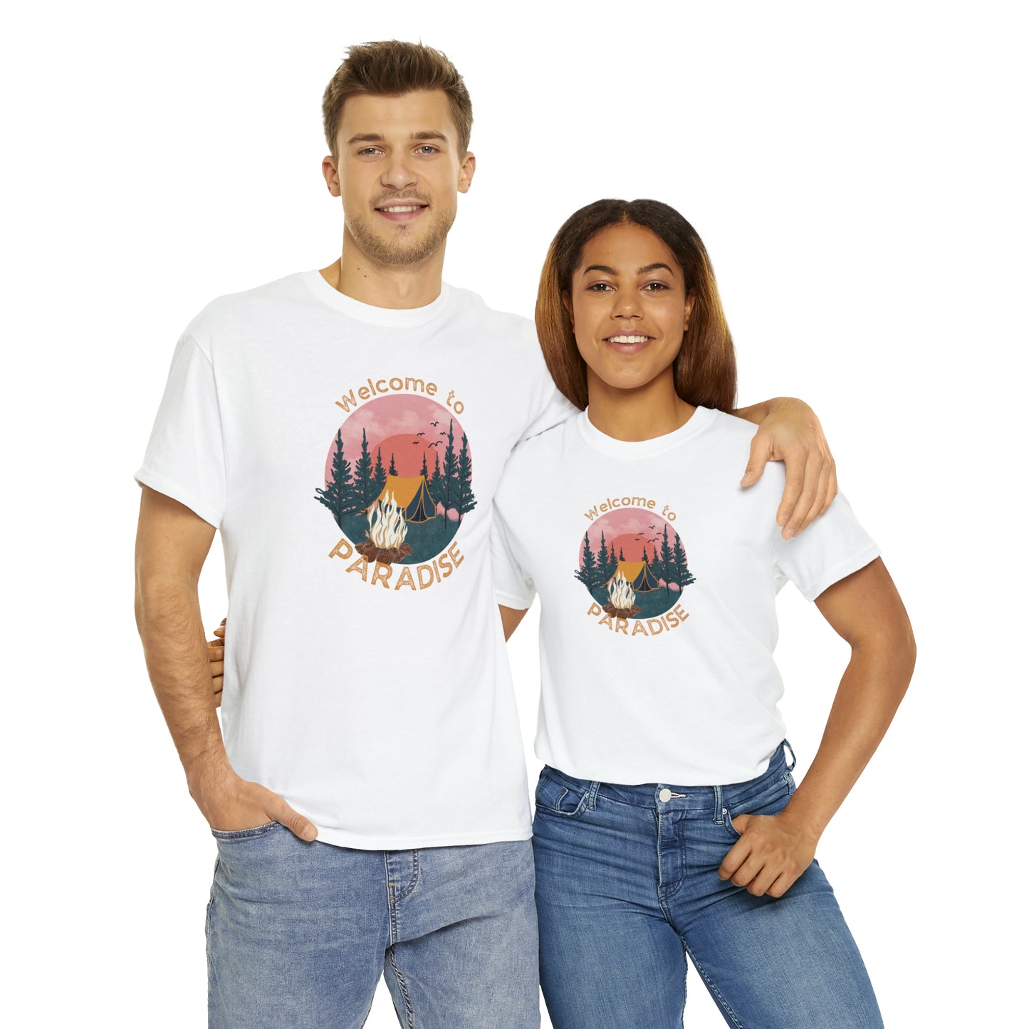 WELCOME TO PARADISE TEE-Unisex Heavy Cotton Tee