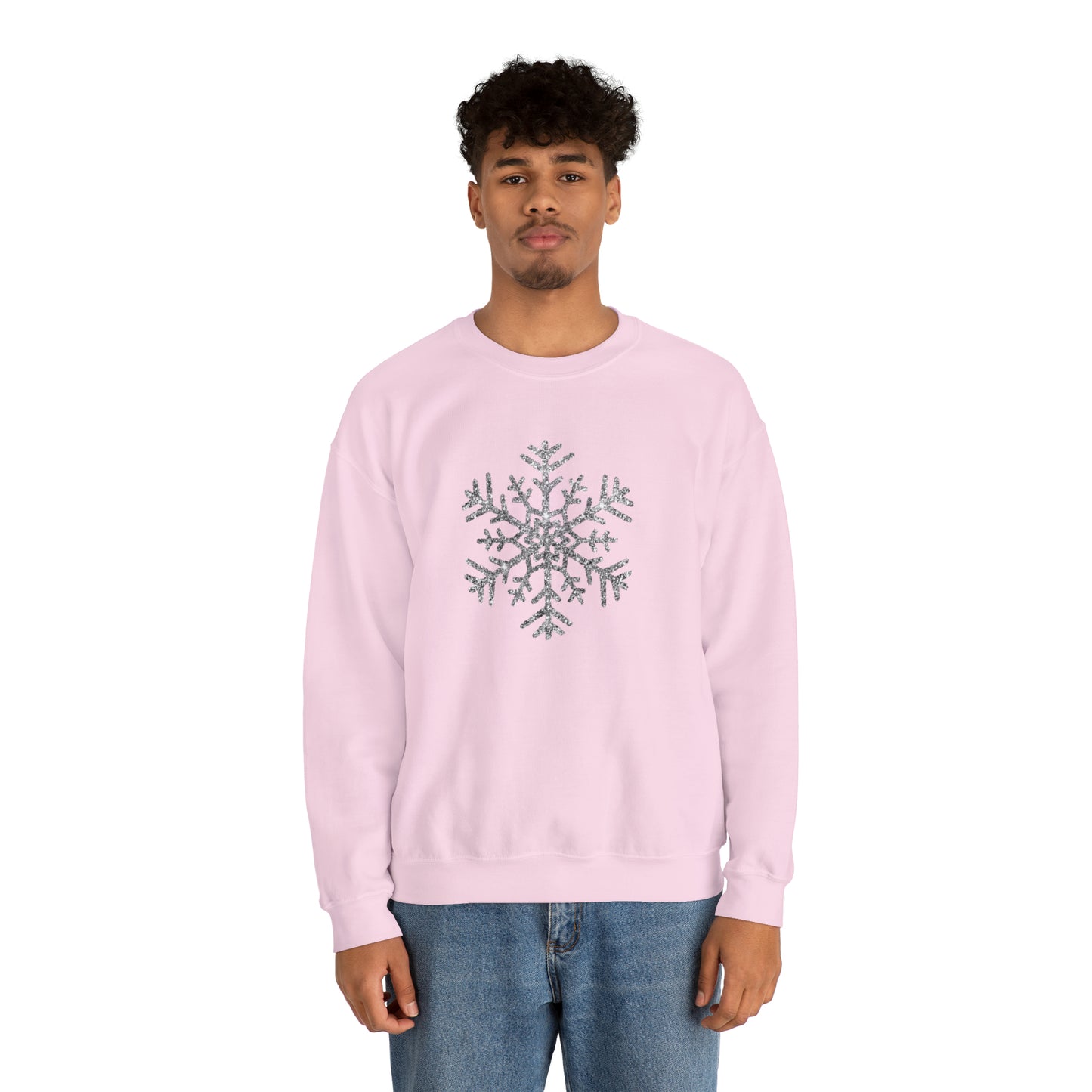 Glitter Snowflake Crewneck Sweatshirt