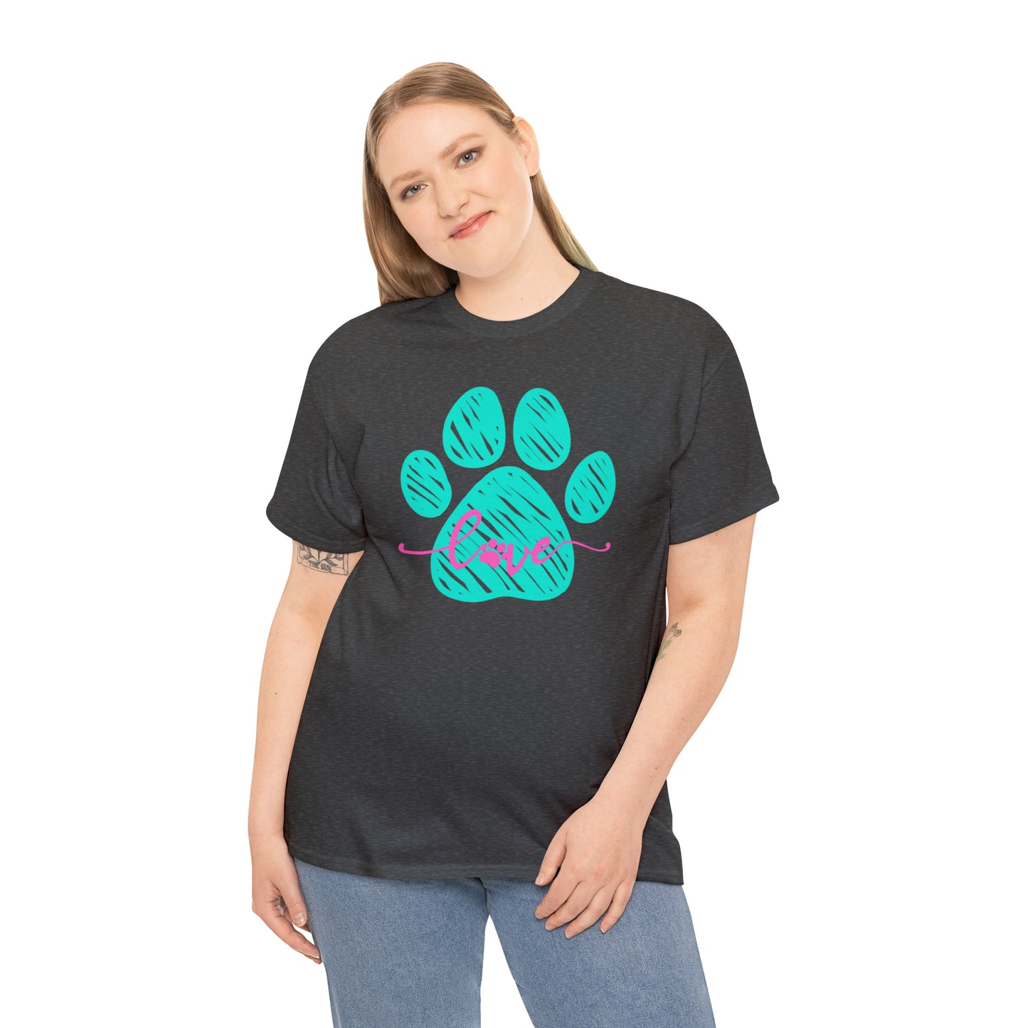 LOVE PAW TEE-Unisex Heavy Cotton Tee