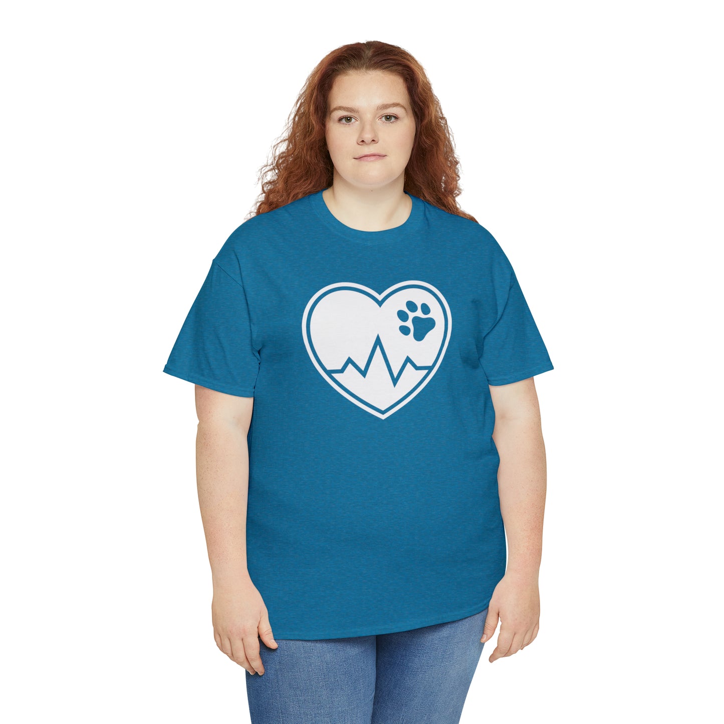 PAW HEARTBEAT TEE--ALL PROCEEDS DONATED TO ANIMAL RESCUE