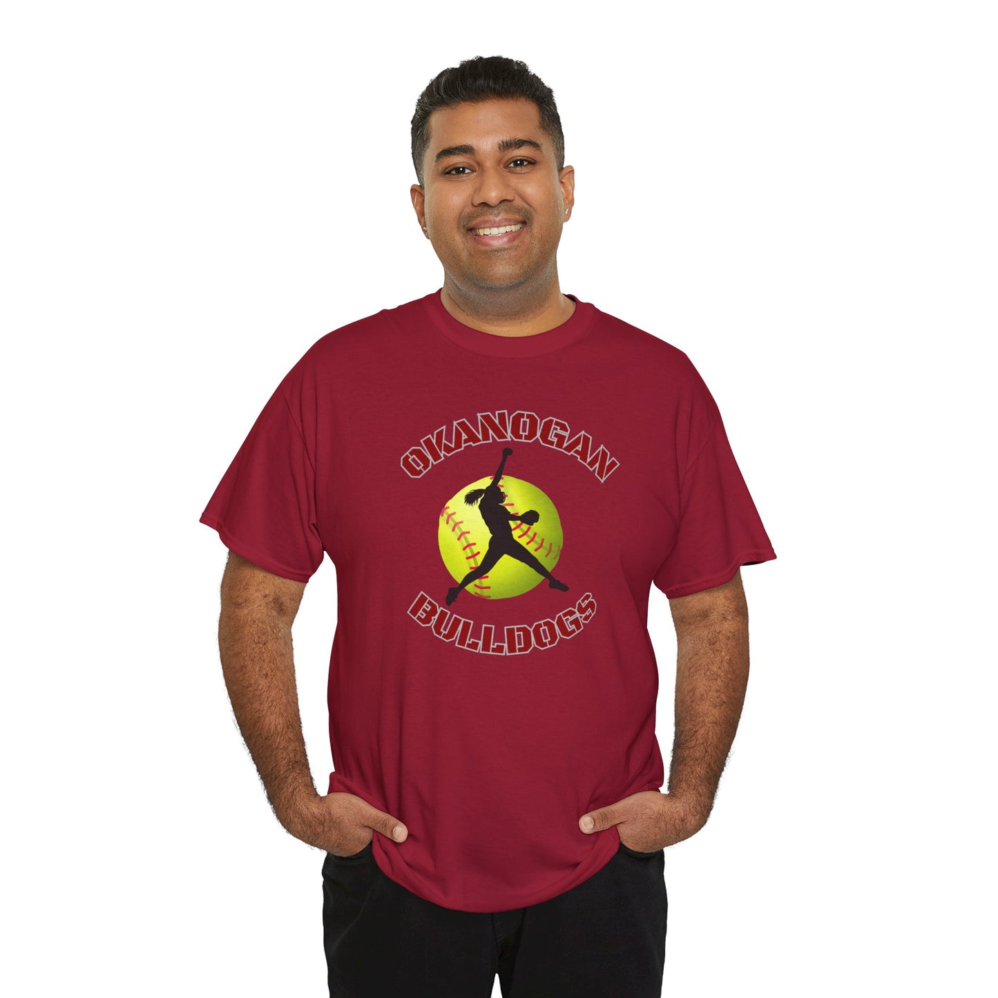 OK SOFTBALL PITCHER-Unisex Heavy Cotton Tee