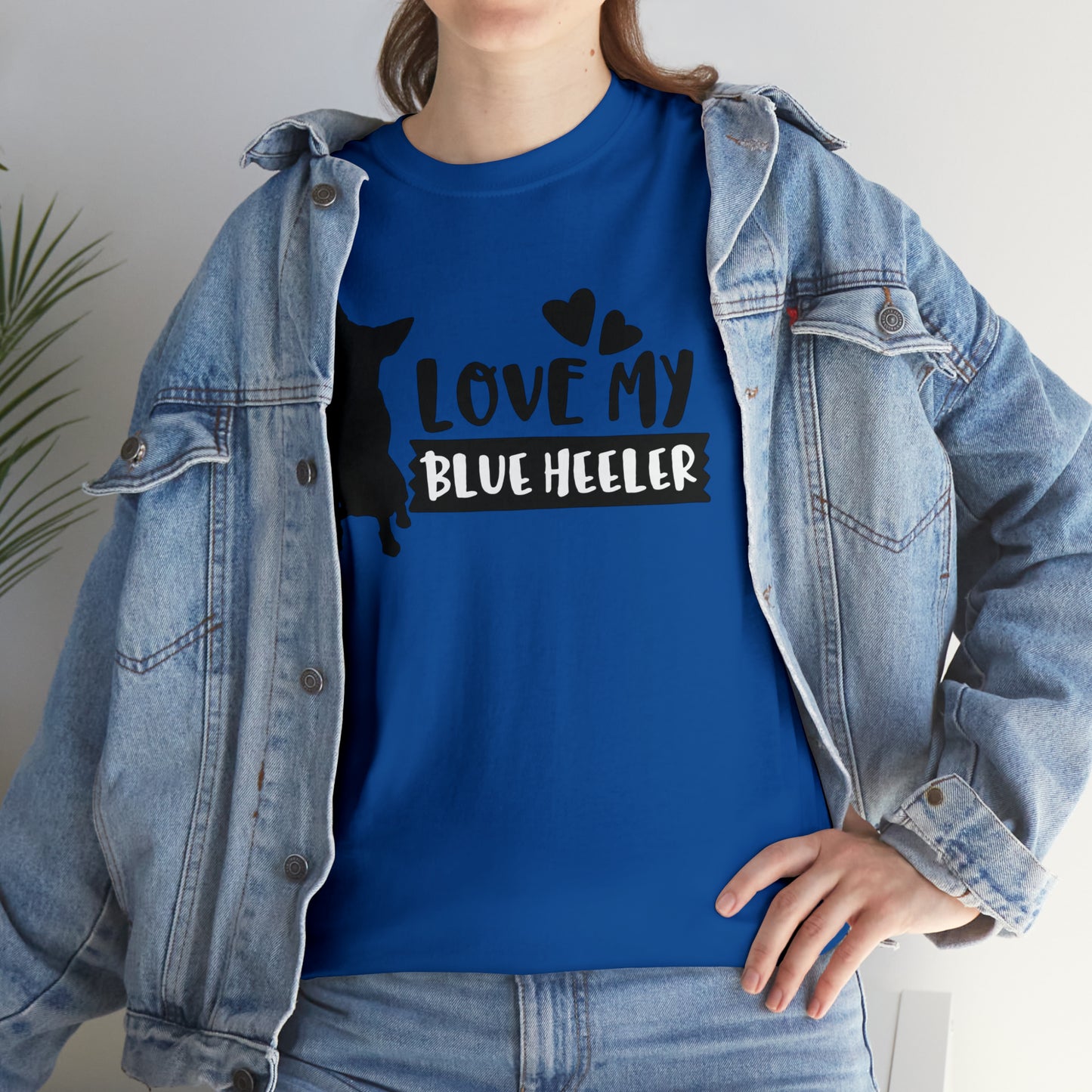 BLUE HEELER LOVE TEE-Unisex Heavy Cotton Tee