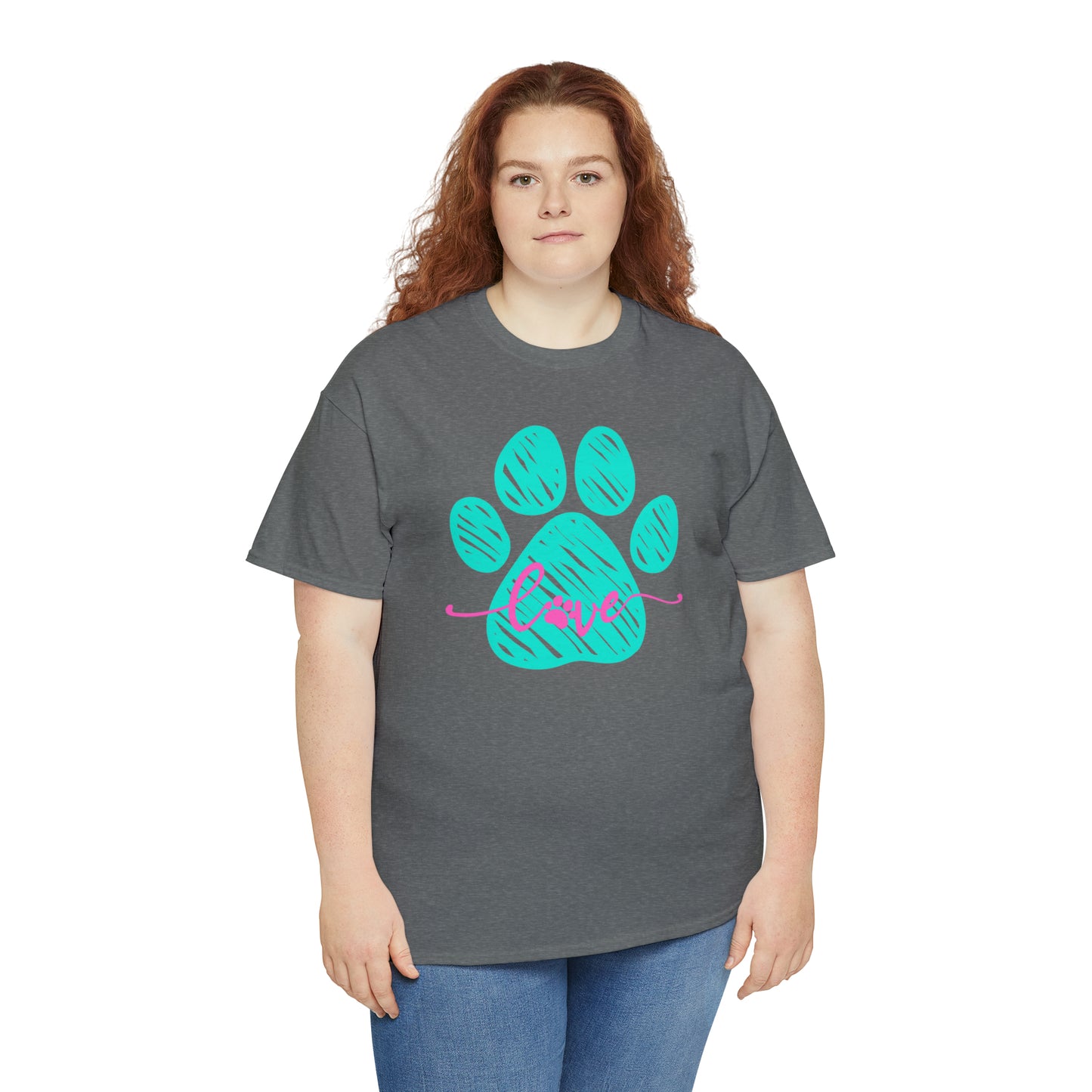 LOVE PAW TEE-Unisex Heavy Cotton Tee